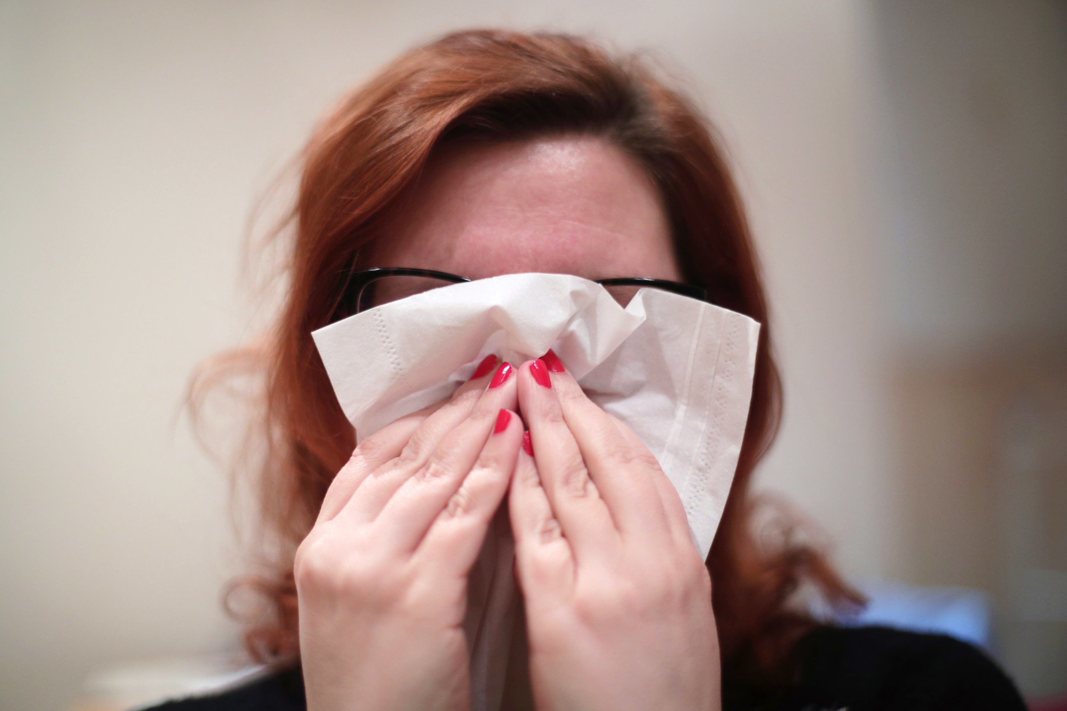 Hay fever web searches peaked over the weekend, NHS England has said (PA)