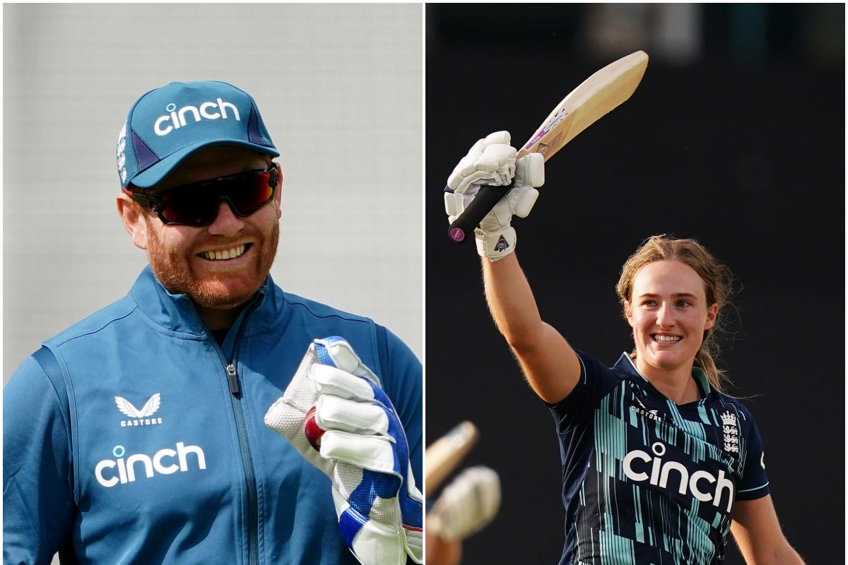 Jonny Bairstow and Emma Lamb (Zac Goodwin/Mike Egerton/PA)