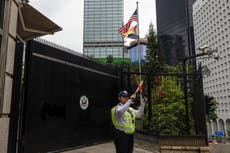 Chinese man arrested over anti-US graffiti at US Consulate in Hong Kong, police say
