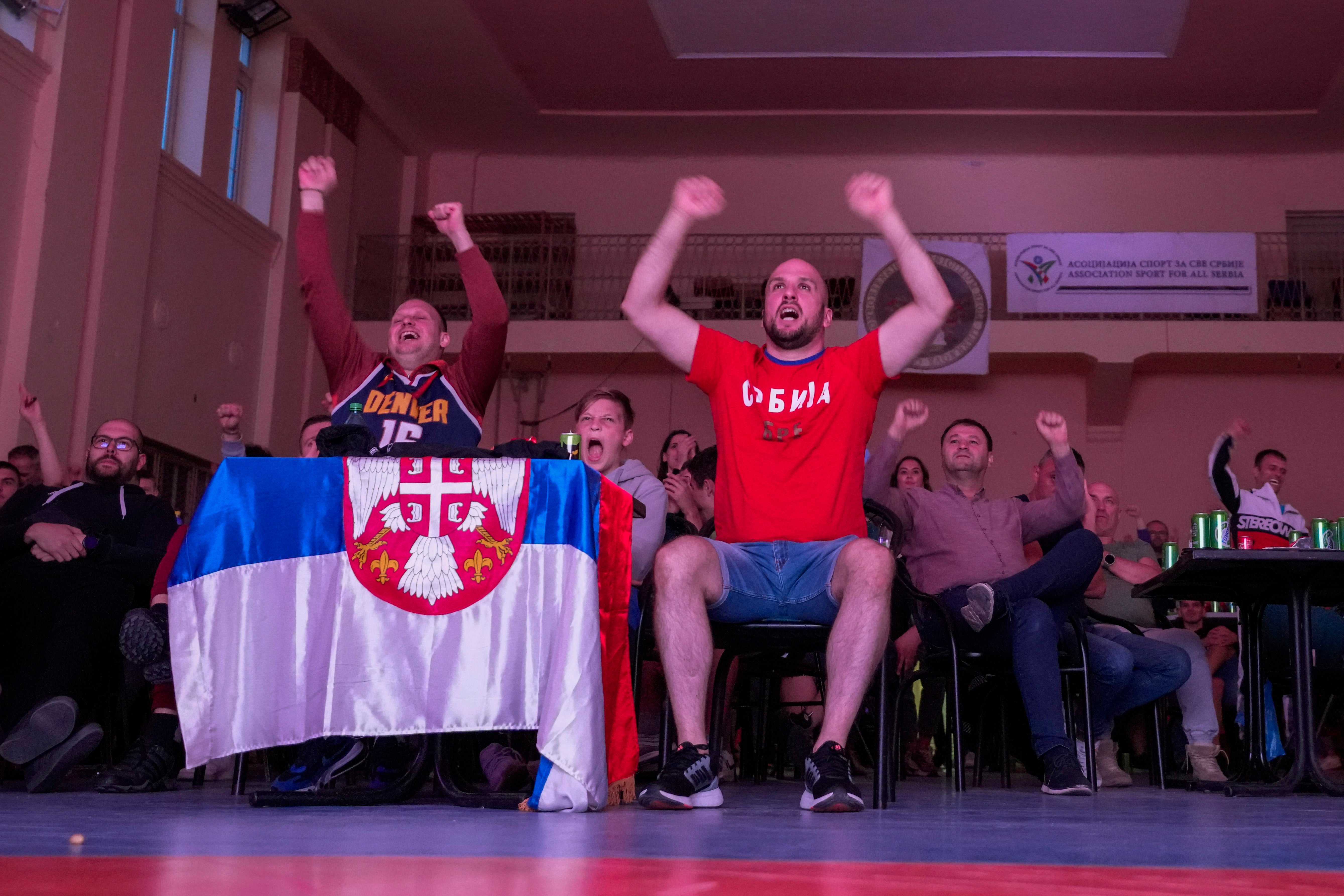 NBA Finals Jokic Serbia Celebrates