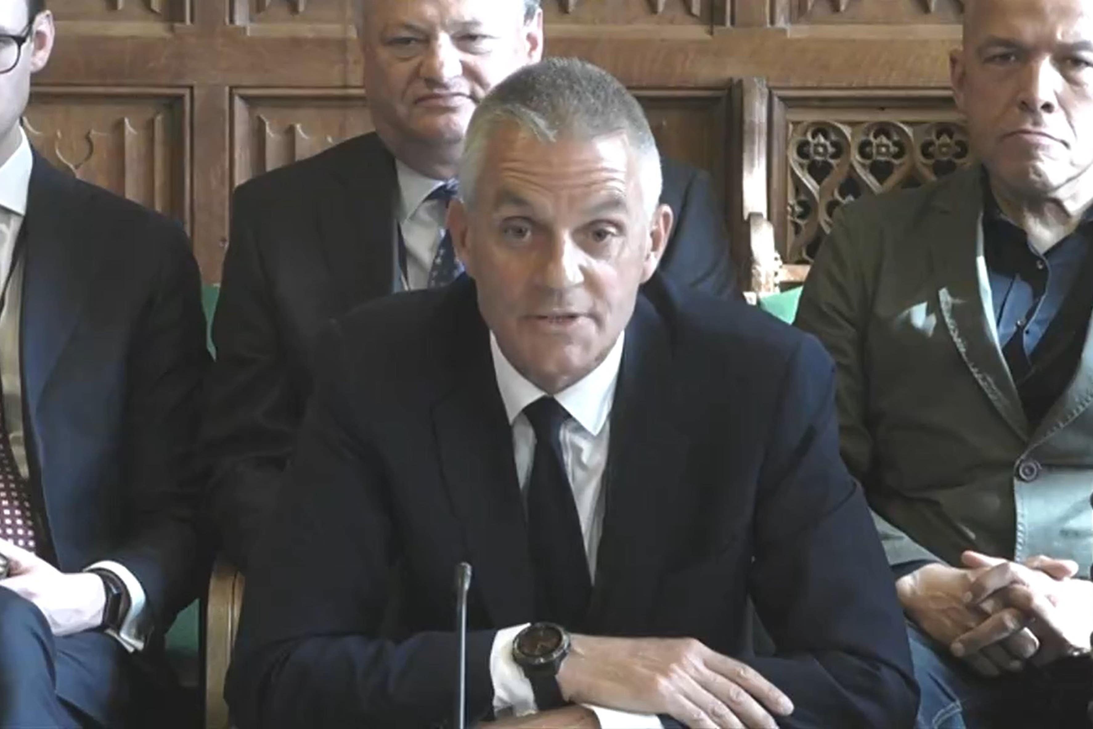 Tim Davie, director-general of the BBC appearing before the Culture, Media and Sport Committee (House of Commons/UK Parliament/PA)