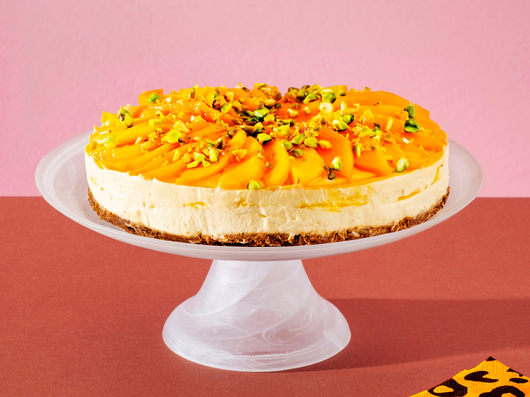 The rich creaminess of the cream cheese pairs well with sweet mango and floral notes of cardamom