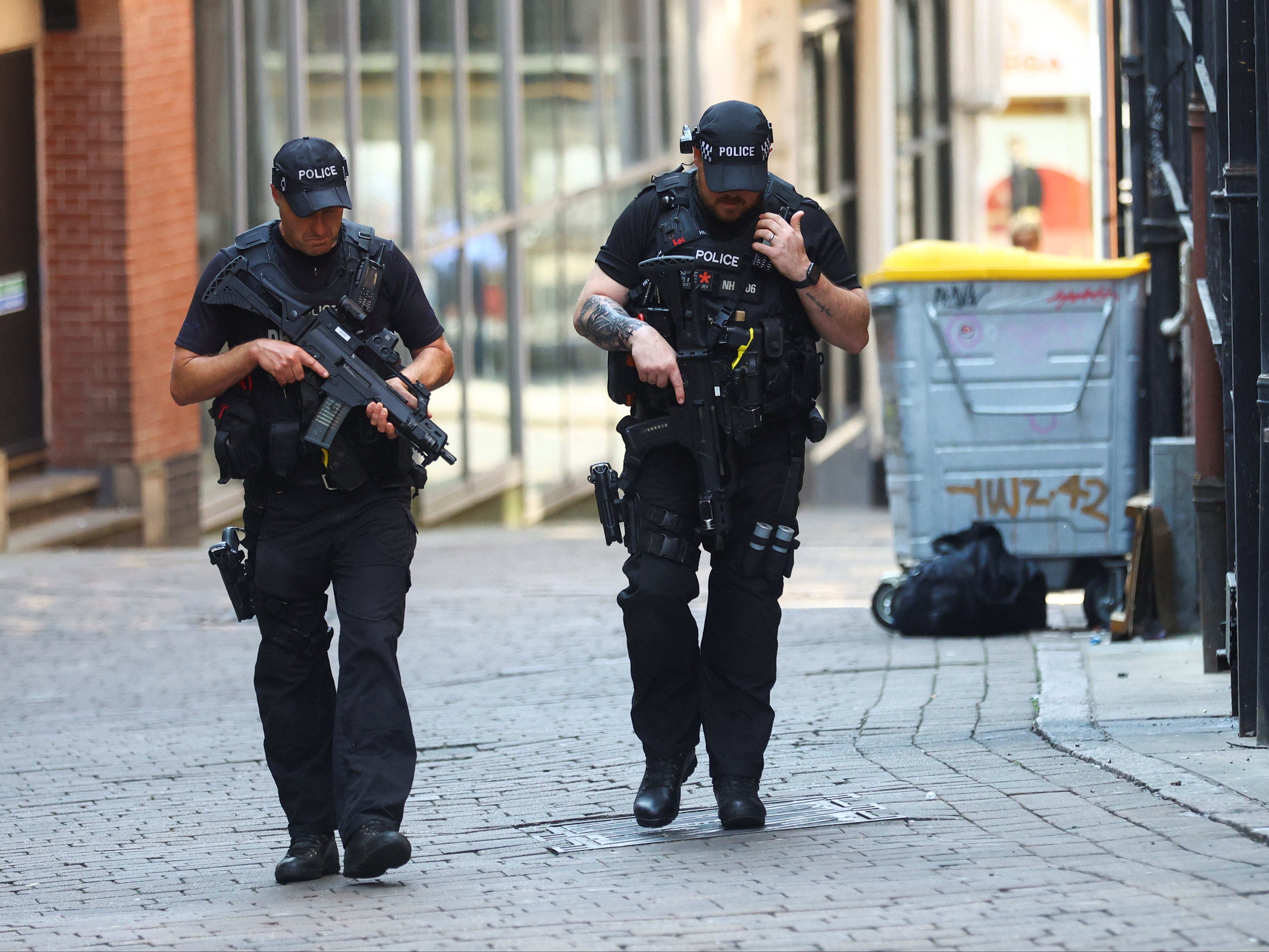 Police searched streets and homes across Nottingham