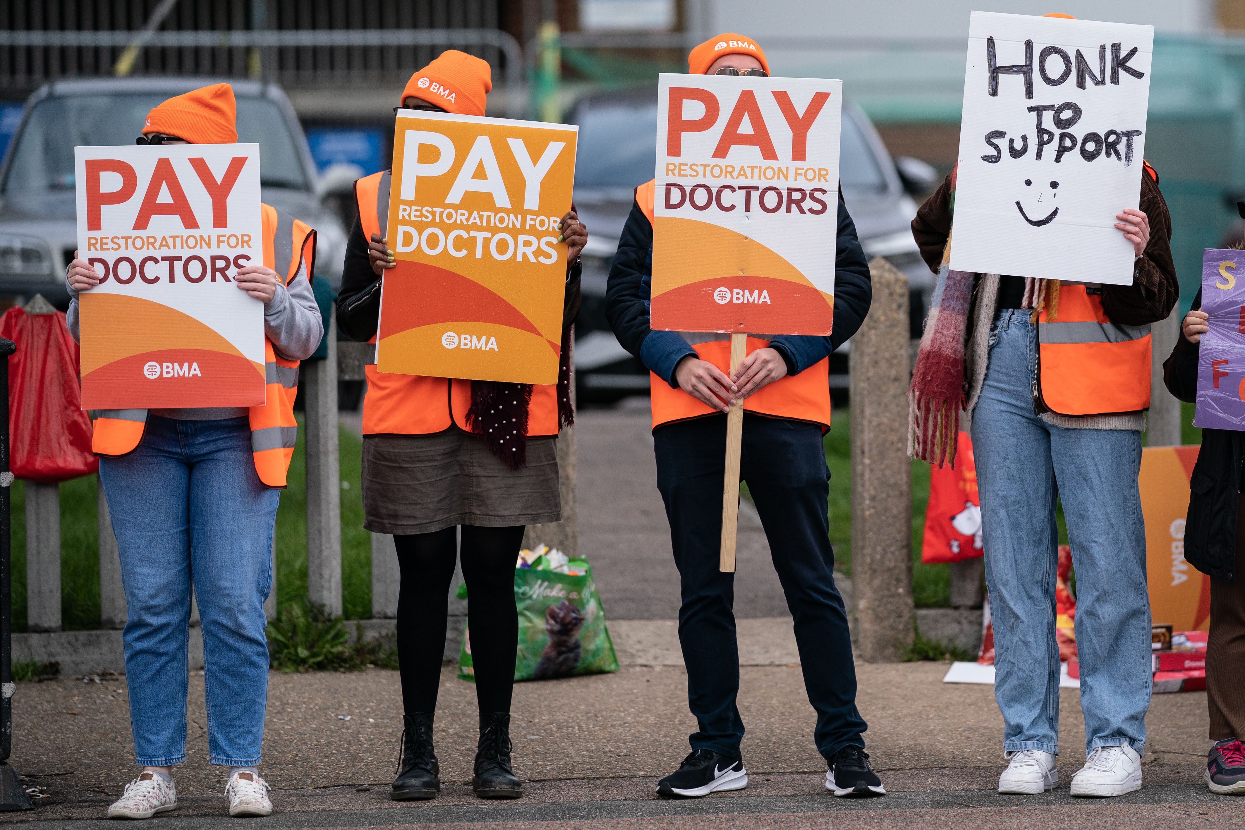 Thousands of NHS appointments across England have been cancelled as junior doctors go on strike in a dispute with the Government over pay (PA)