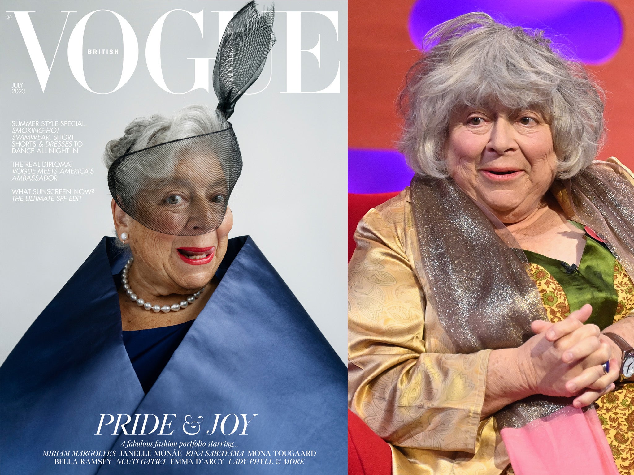 Margolyes on the cover of ‘Vogue’, and on ‘The Graham Norton Show’