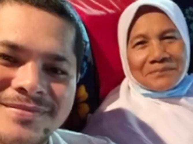 Malaysian woman, 62, and her husband, 28, go viral after sharing their love story on TikTok. Screengrab