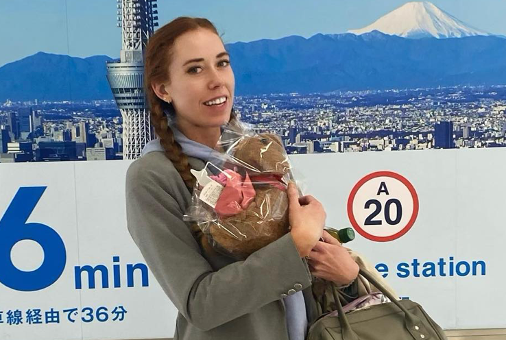 Chicago woman Kandace Schipper arrived in Japan on 8 May