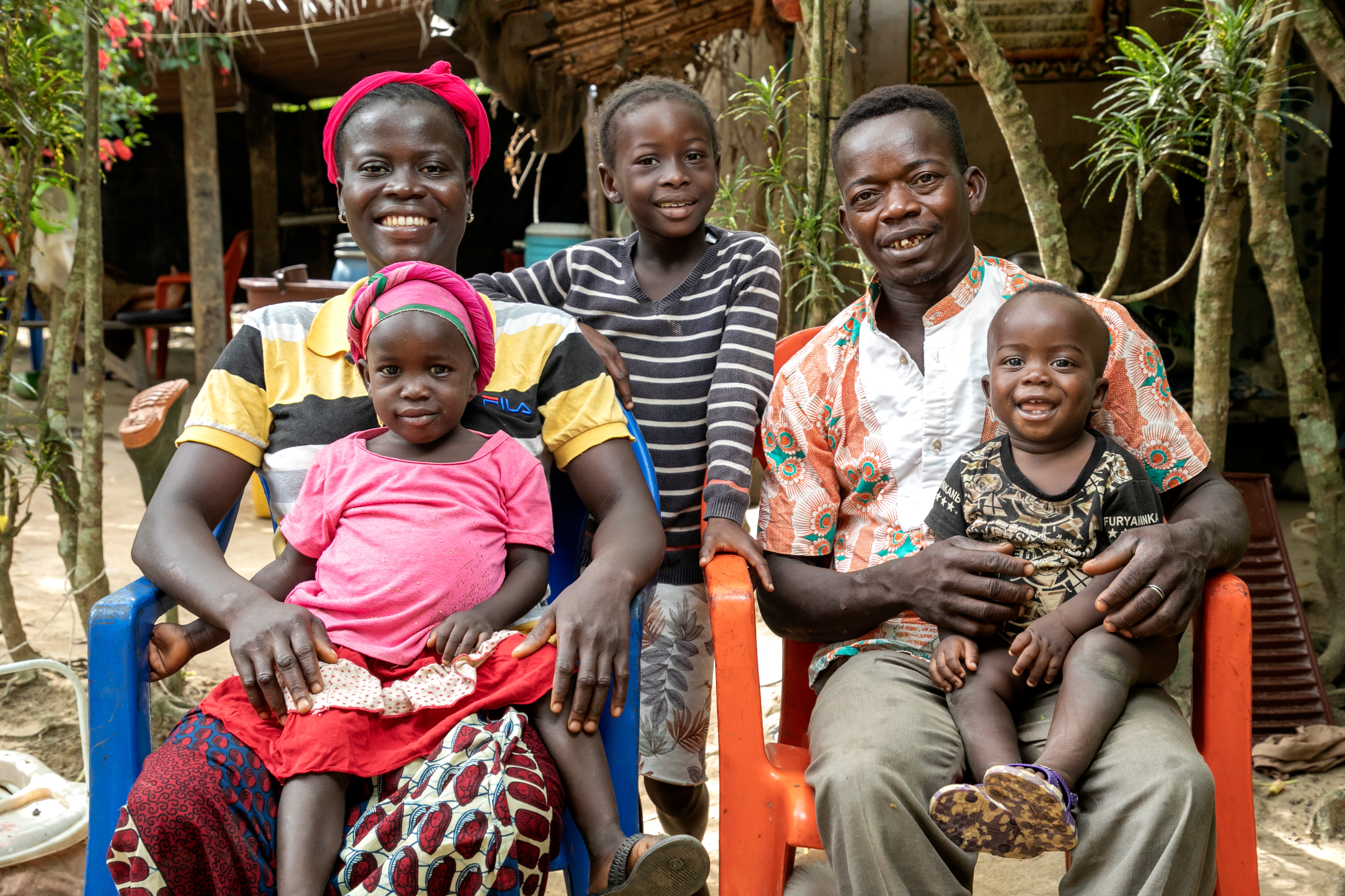 Since joining the VSLA, mum-of-three Kouassi has been able to set up two successful businesses