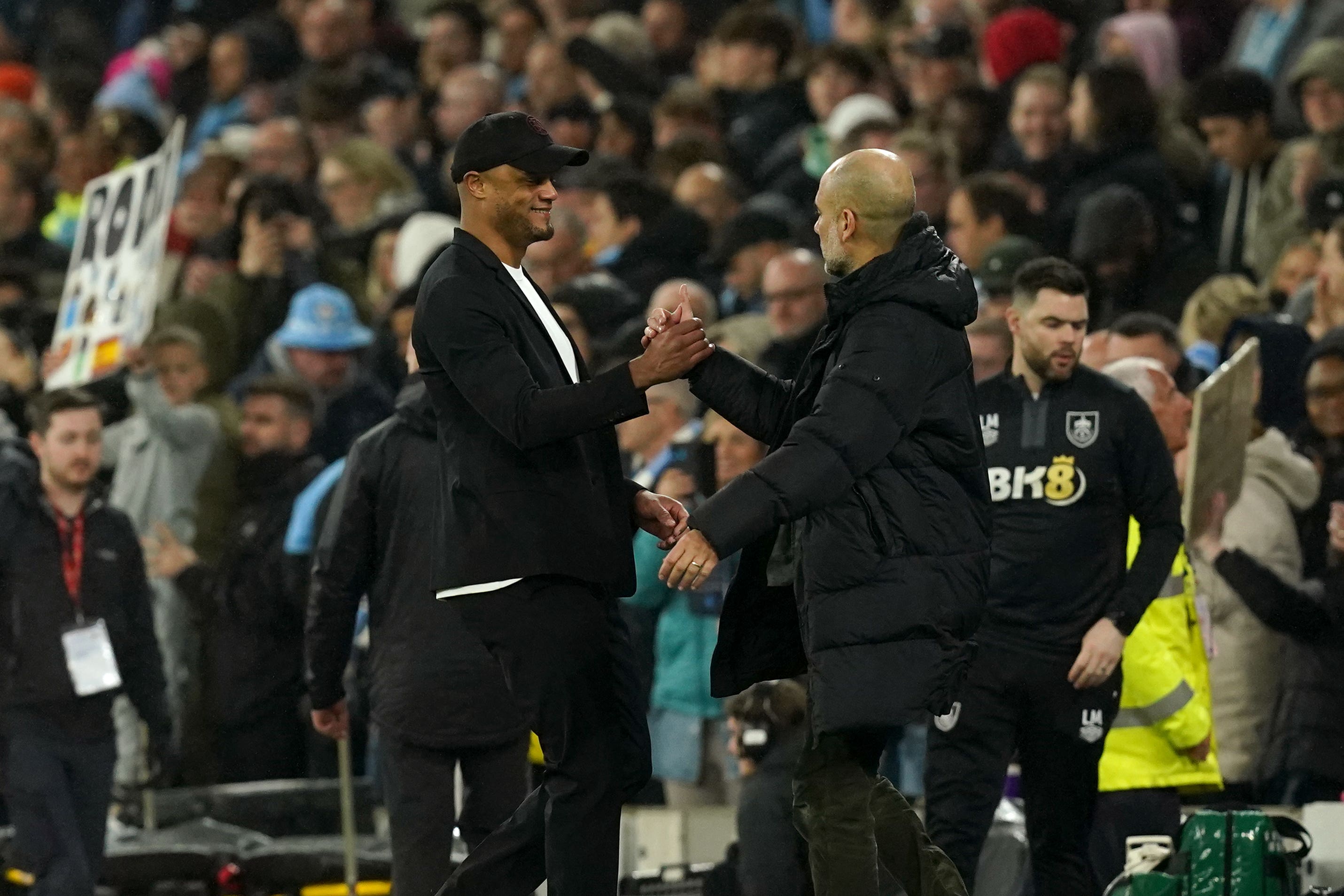 Vincent Kompany’s Burnley will host his former side Manchester City in their opening game (Martin Rickett/PA)