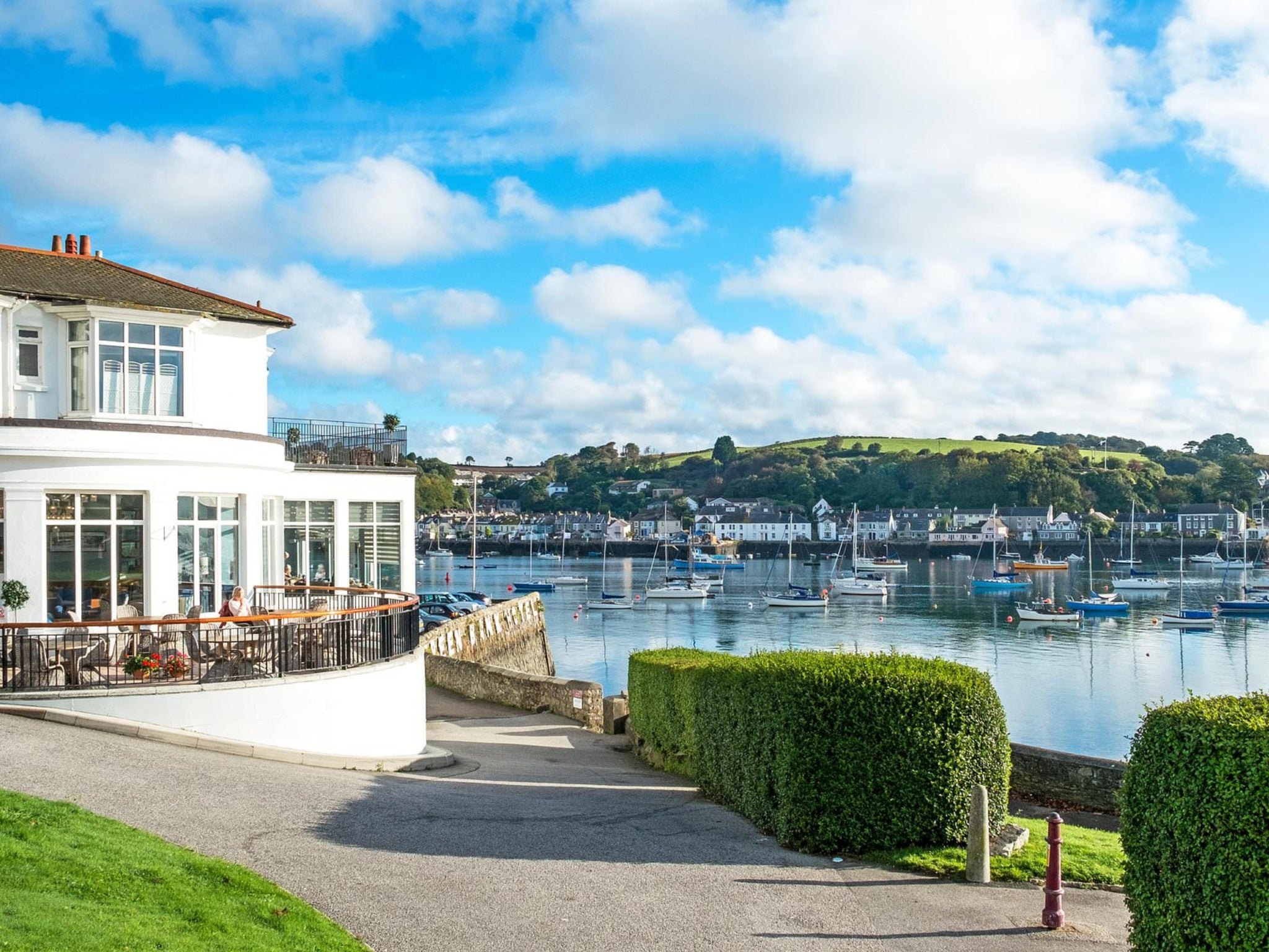 The hotel is dotted with bits of nautical memorabilia, such as old maps and model ships