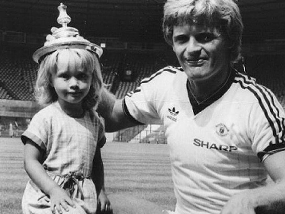 A young Hayley McQueen with her father Gordon