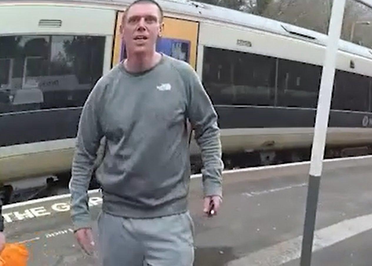 Body cam footage of Howell’s arrest at Droitwich railway station