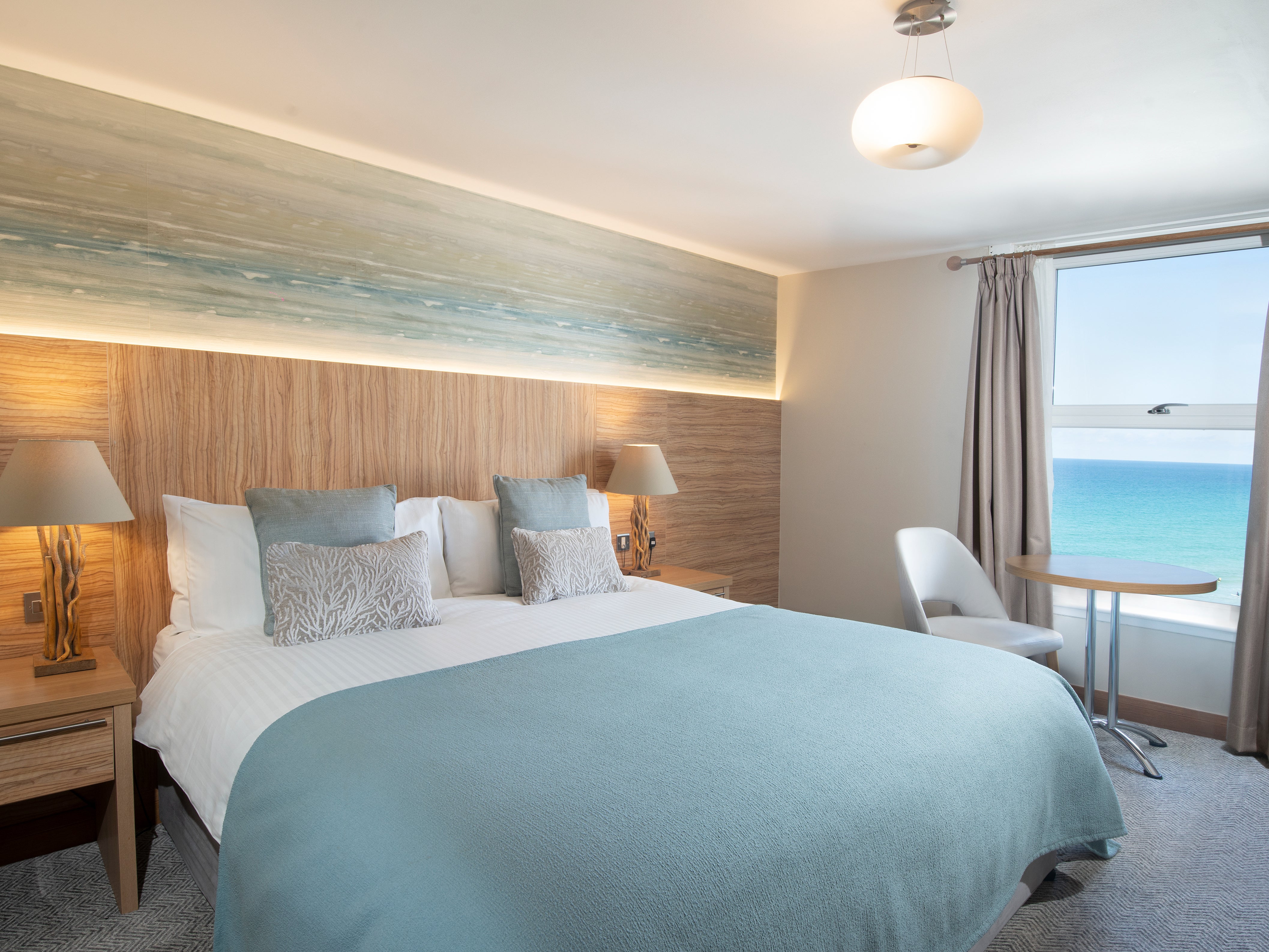 Take in the sea view with a coast-facing room