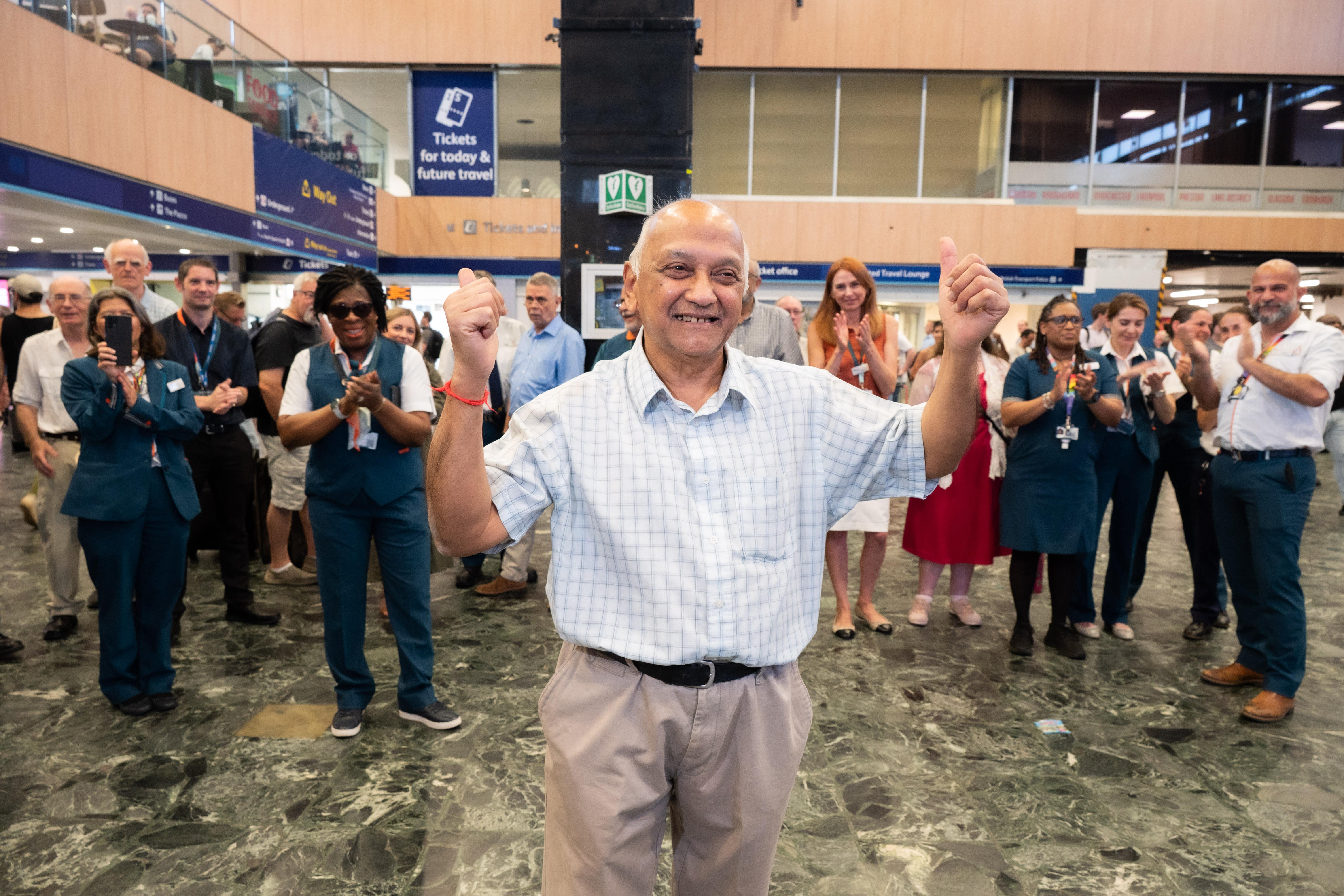 A railwayman described as a “true ambassador” for the industry has clocked up more than half a century of service (Avanti West Coast/PA)