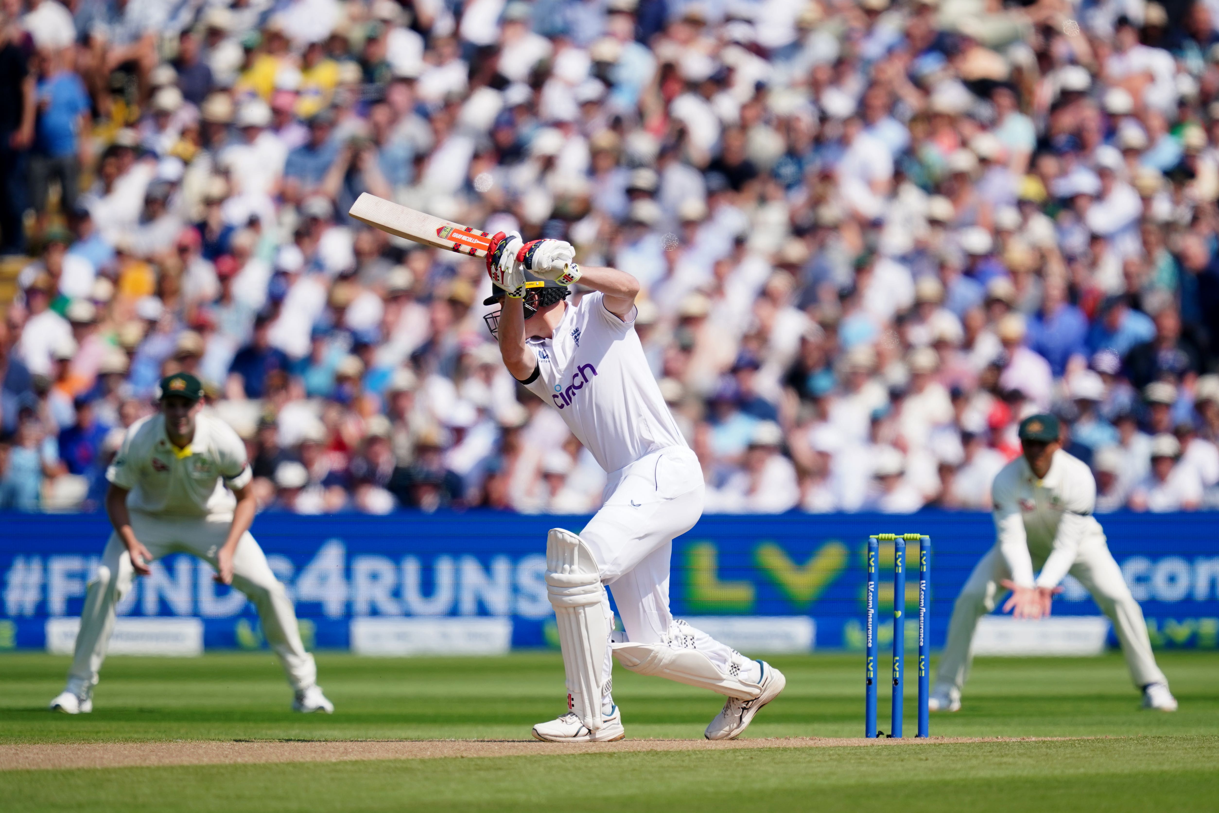 Zak Crawley, centre, made a confident start (David Davies/PA)