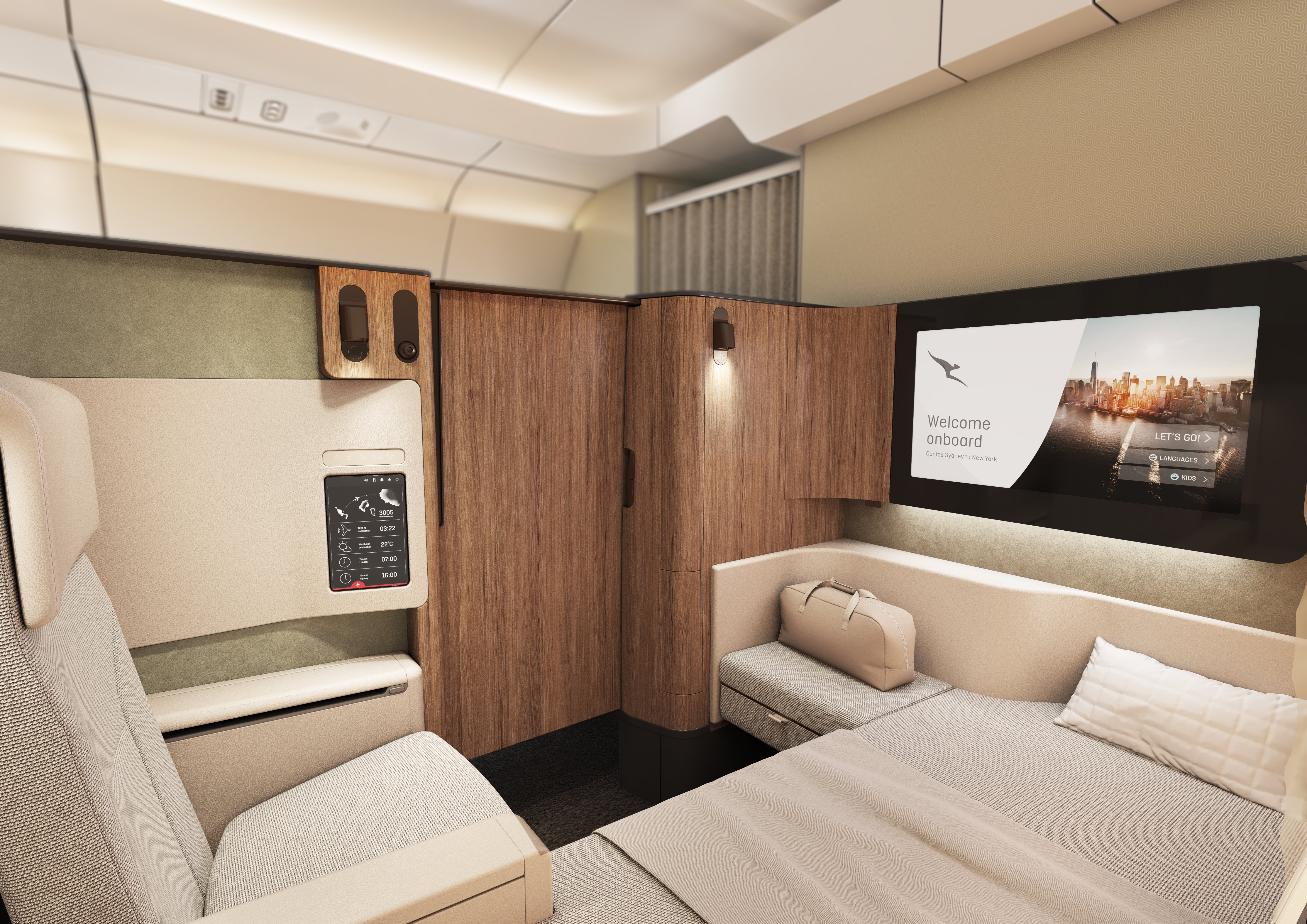 Home from home: the First Suite on the A350, according to Qantas