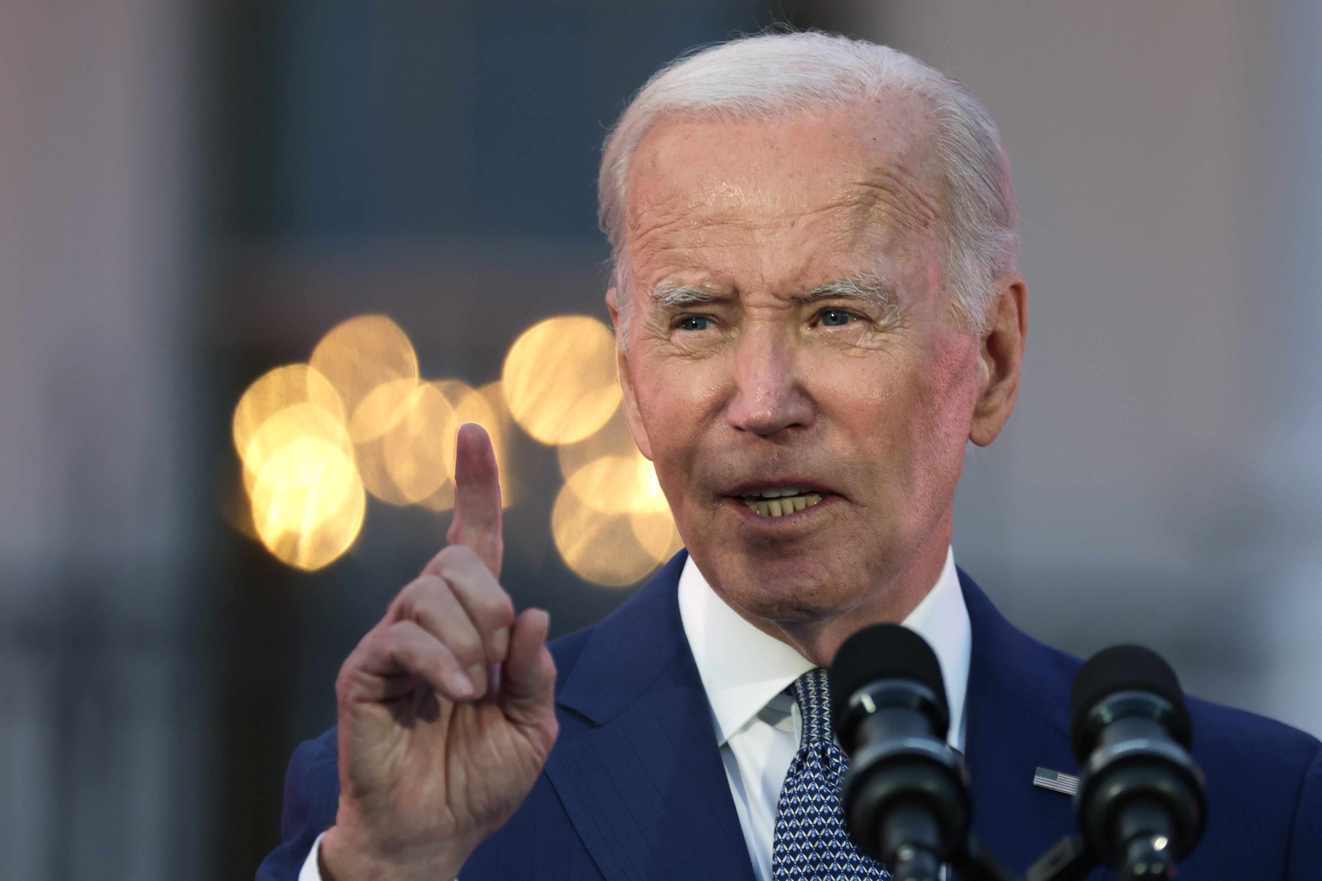 President Joe Biden speaks from the South Lawn of the White House on June 15, 2023 in Washington, DC..