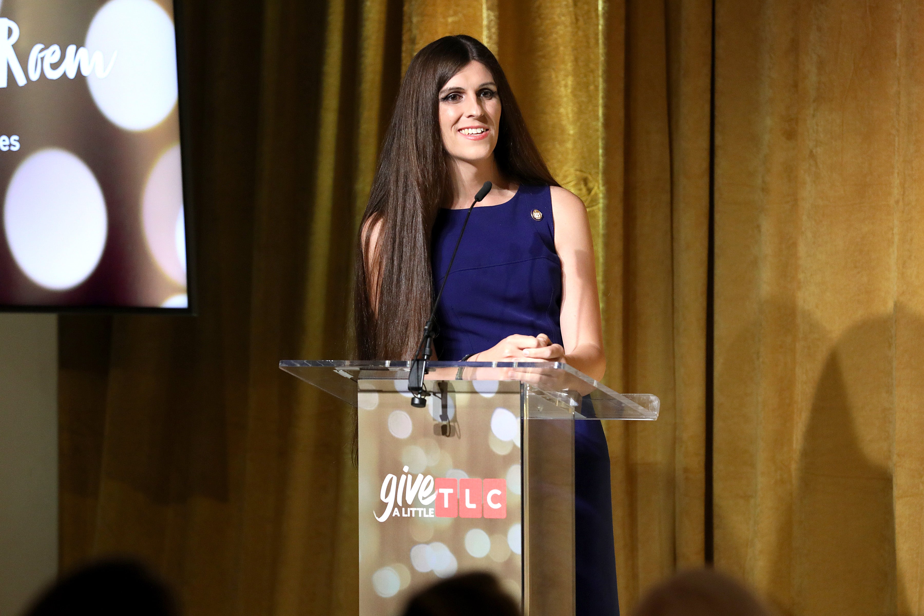 Danica Roem speaks onstage during TLC's Give A Little Awards 2019 on October 02, 2019 in New York City.