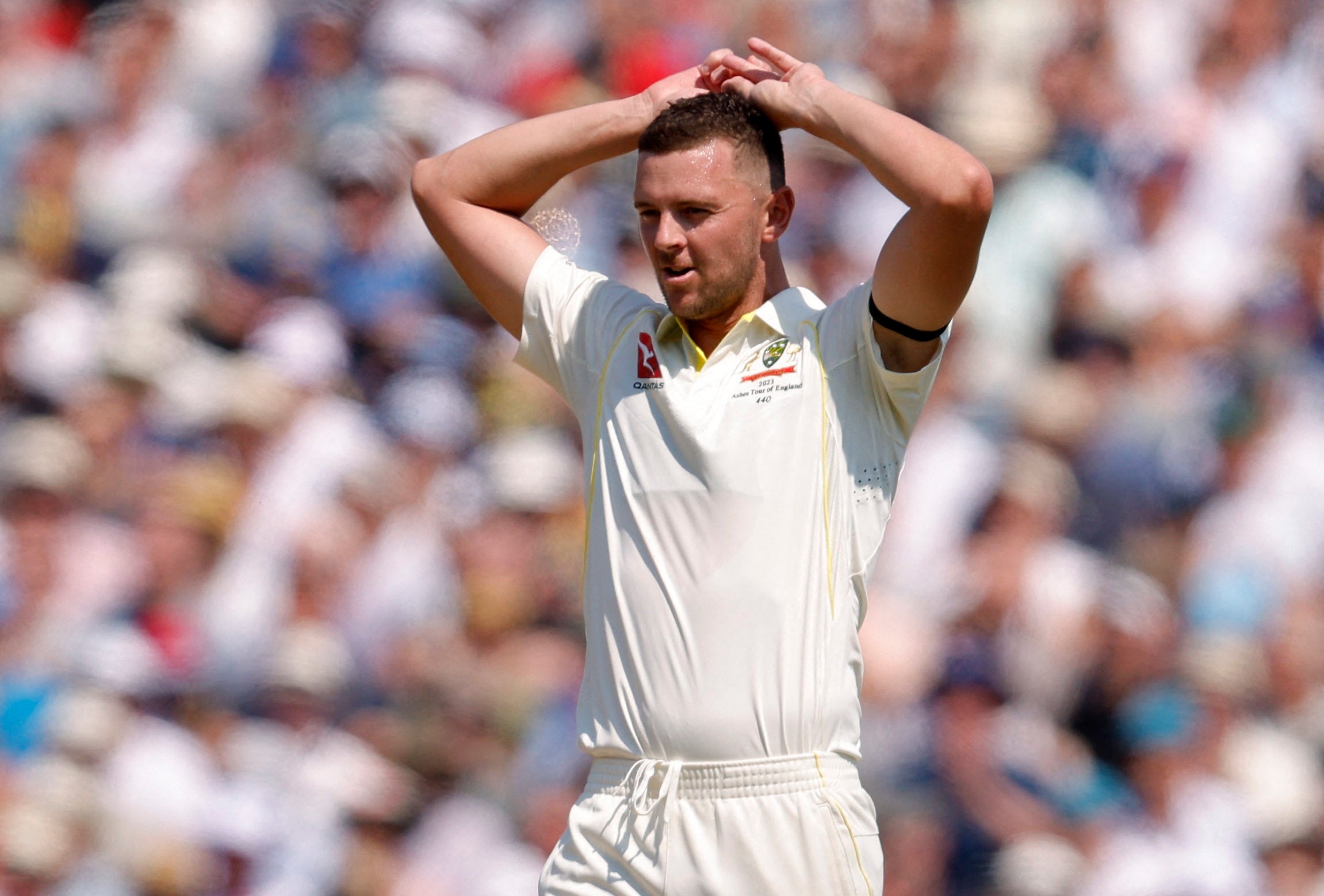 There was some frustration for Hazlewood and his teammates on the opening day