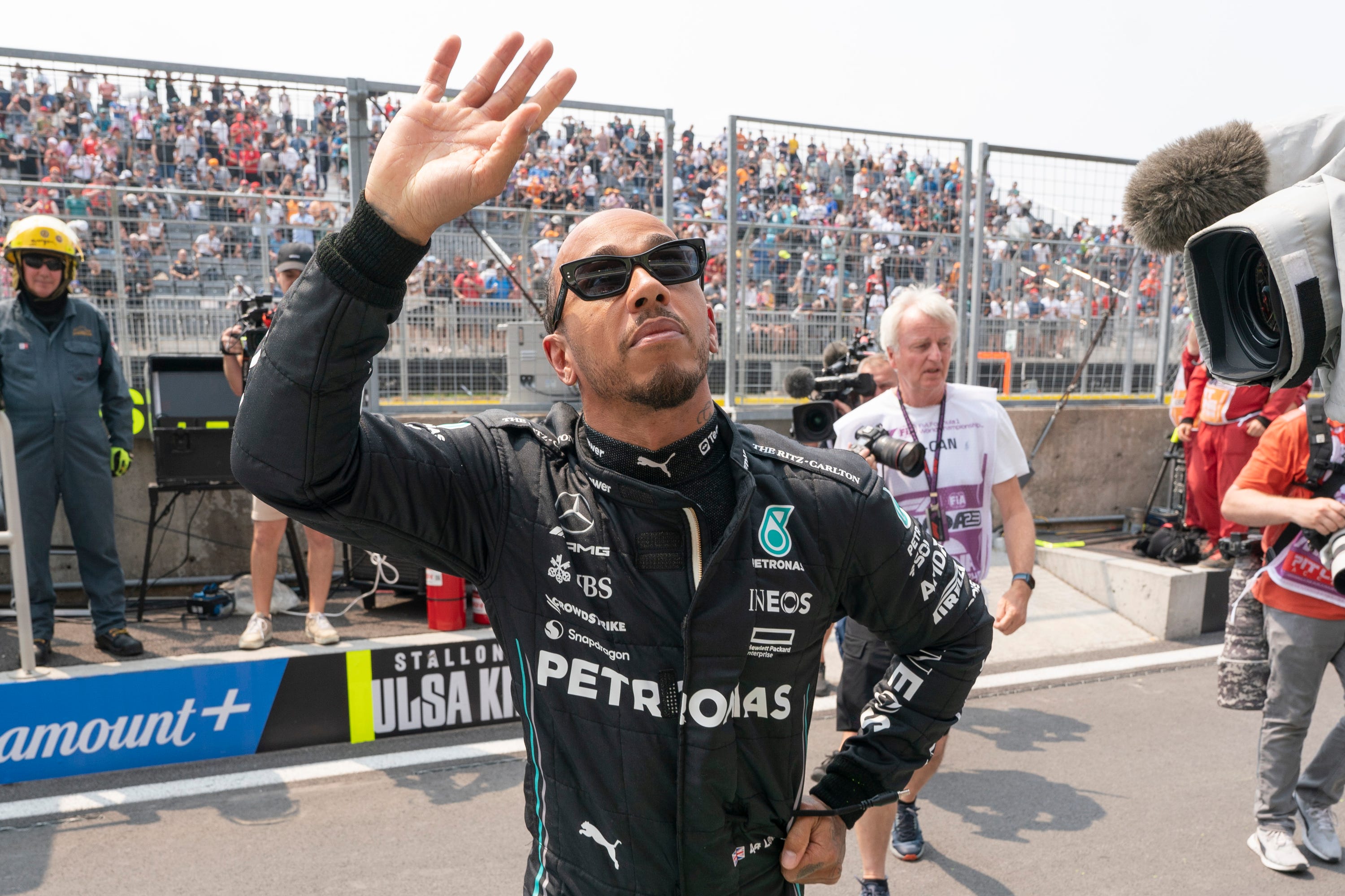 Lewis Hamilton finished fastest in practice (Paul Chiasson/AP)