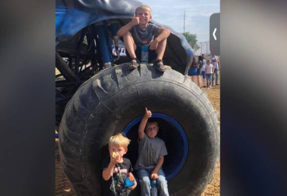 The three boys allegedly killed by their father are pictured