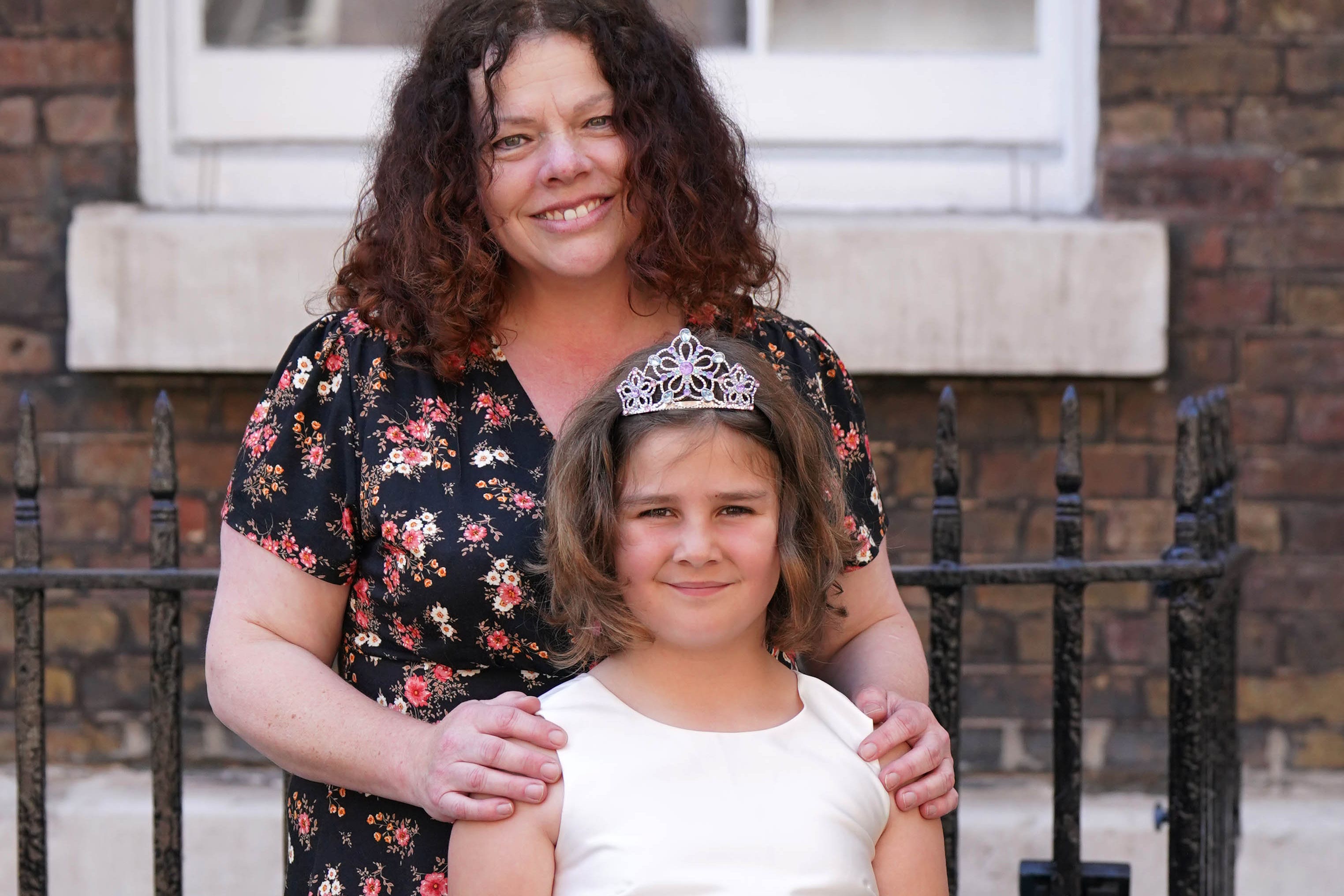 Dr Alice Good, founder of Sunflower Sisters, with her seven-year-old daughter Molly (Jonathan Brady/PA)