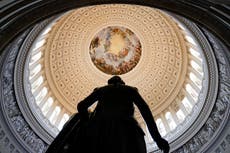 Dozens of protesters swarm Capitol rotunda to demand Israel-Hamas ceasefire