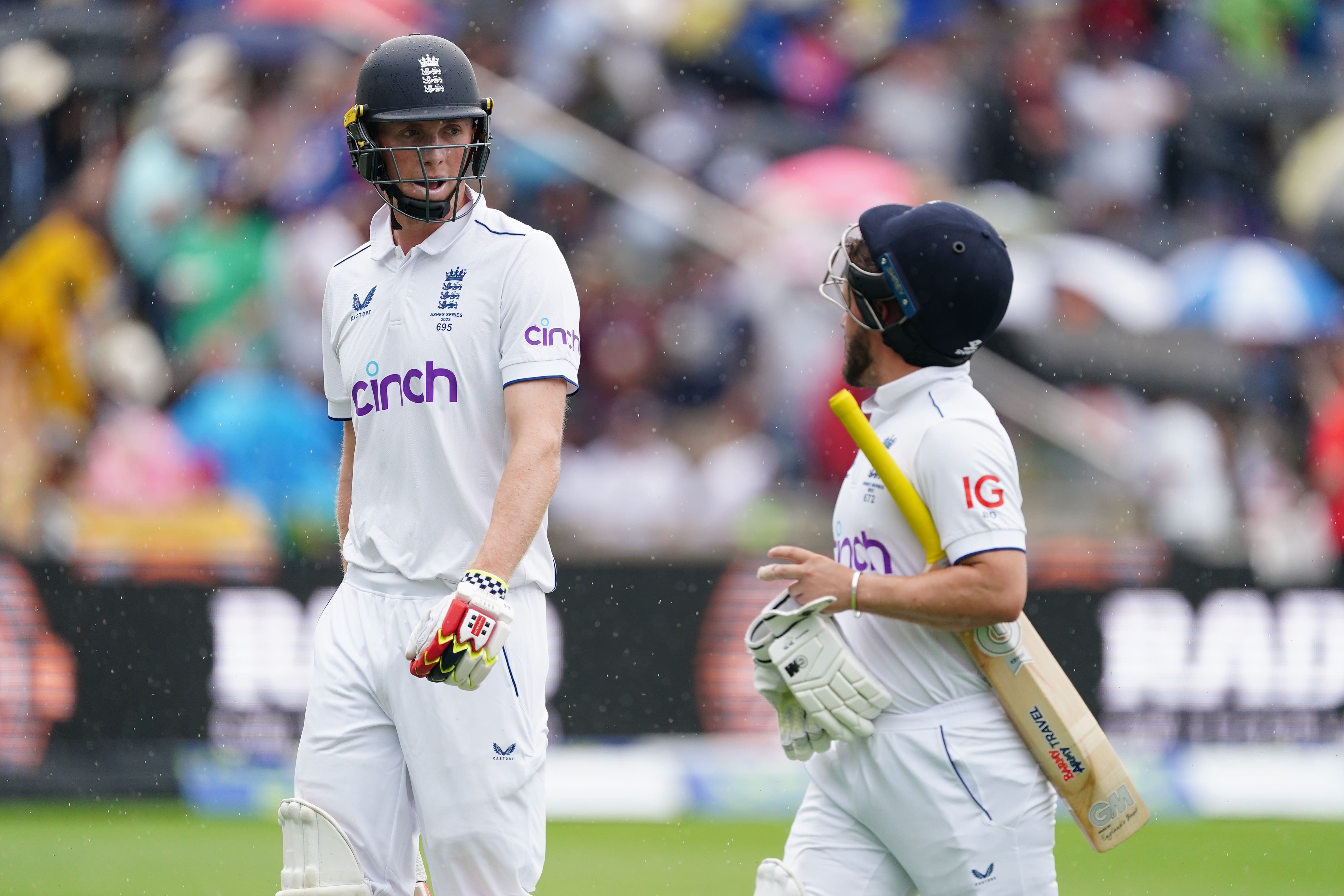 Zak Crawley, left, and Ben Duckett were dismissed on Sunday (Mike Egerton/PA)