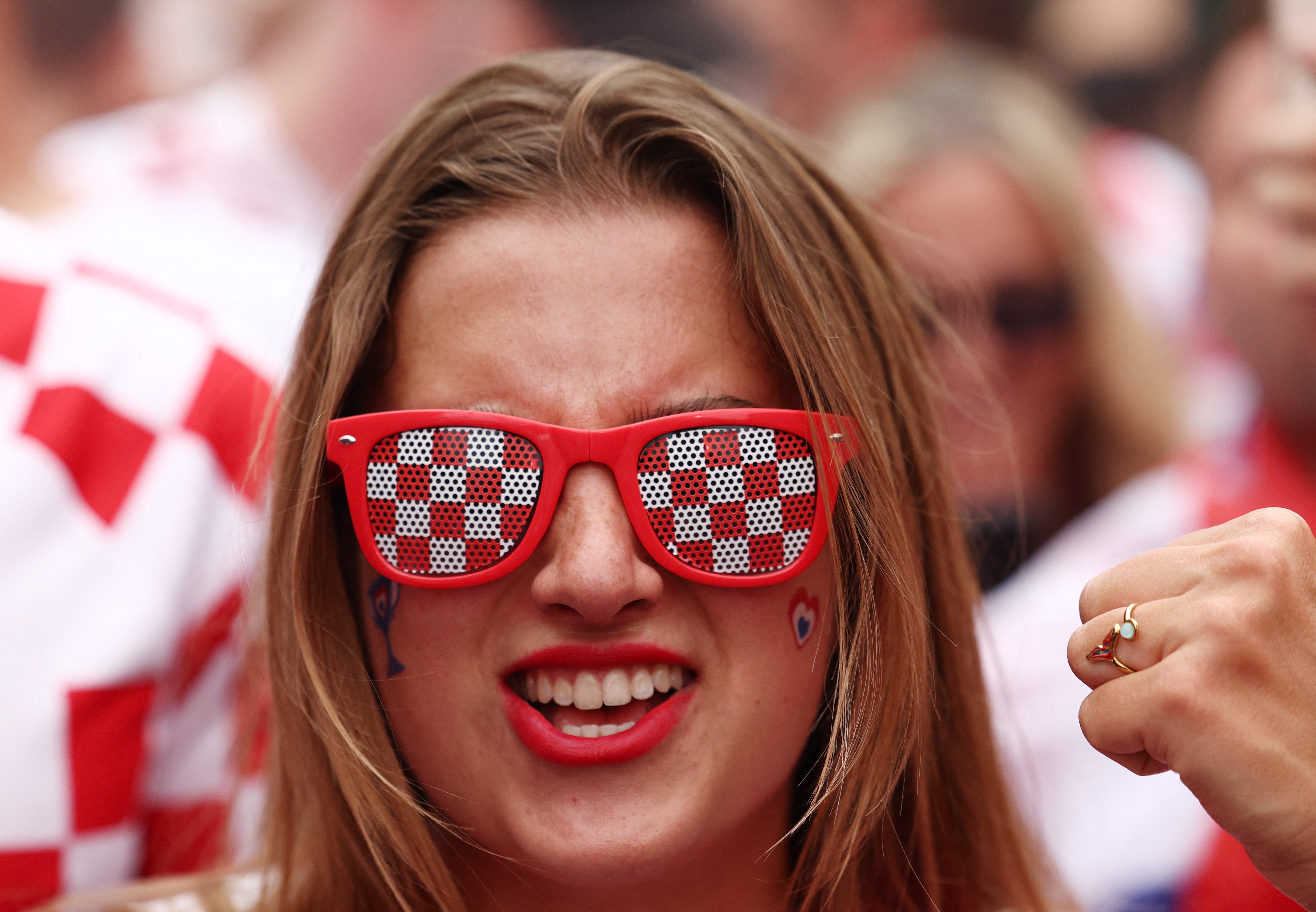 A Croatia fan before kick-off