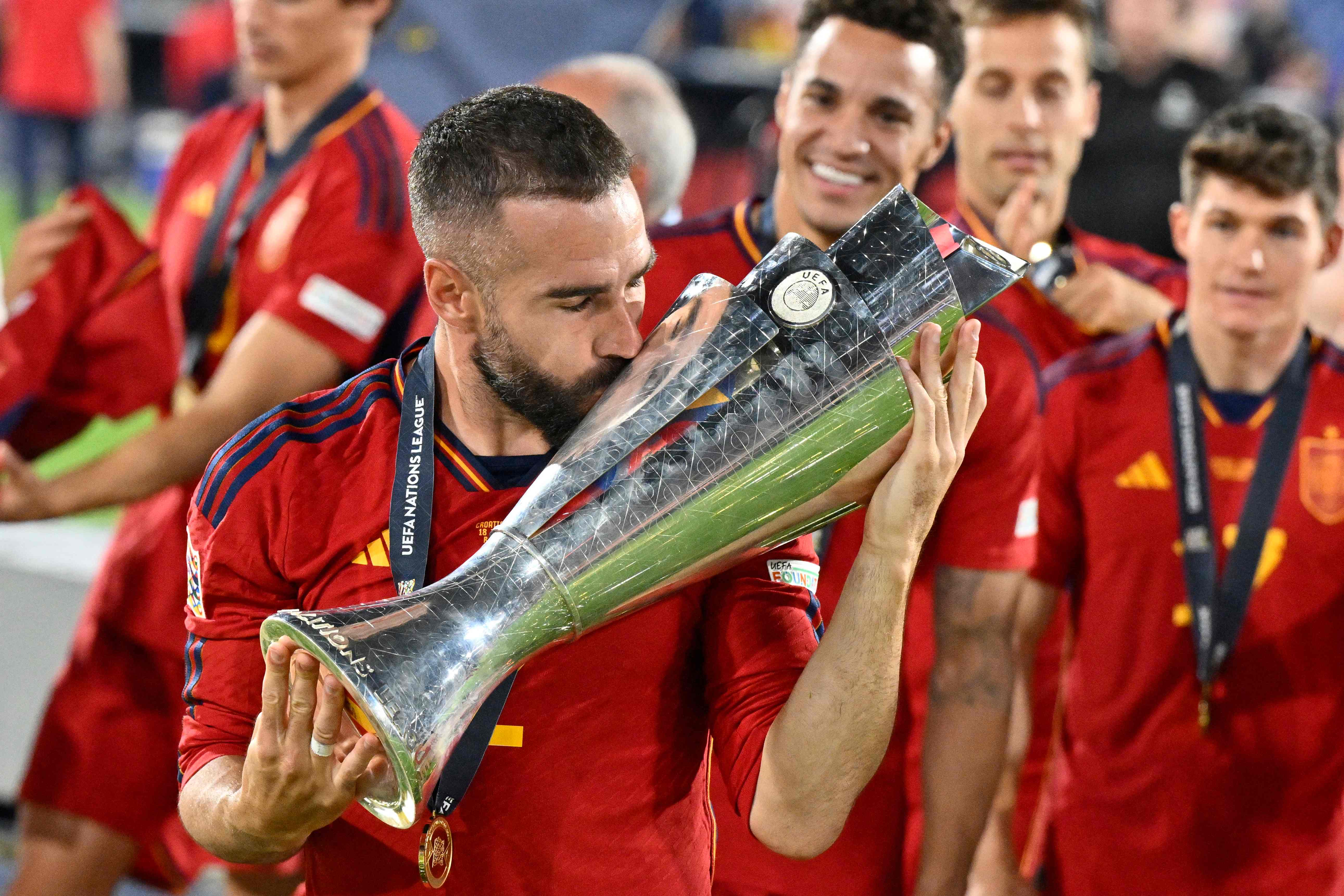 Spain celebrated a first trophy since Euro 2012