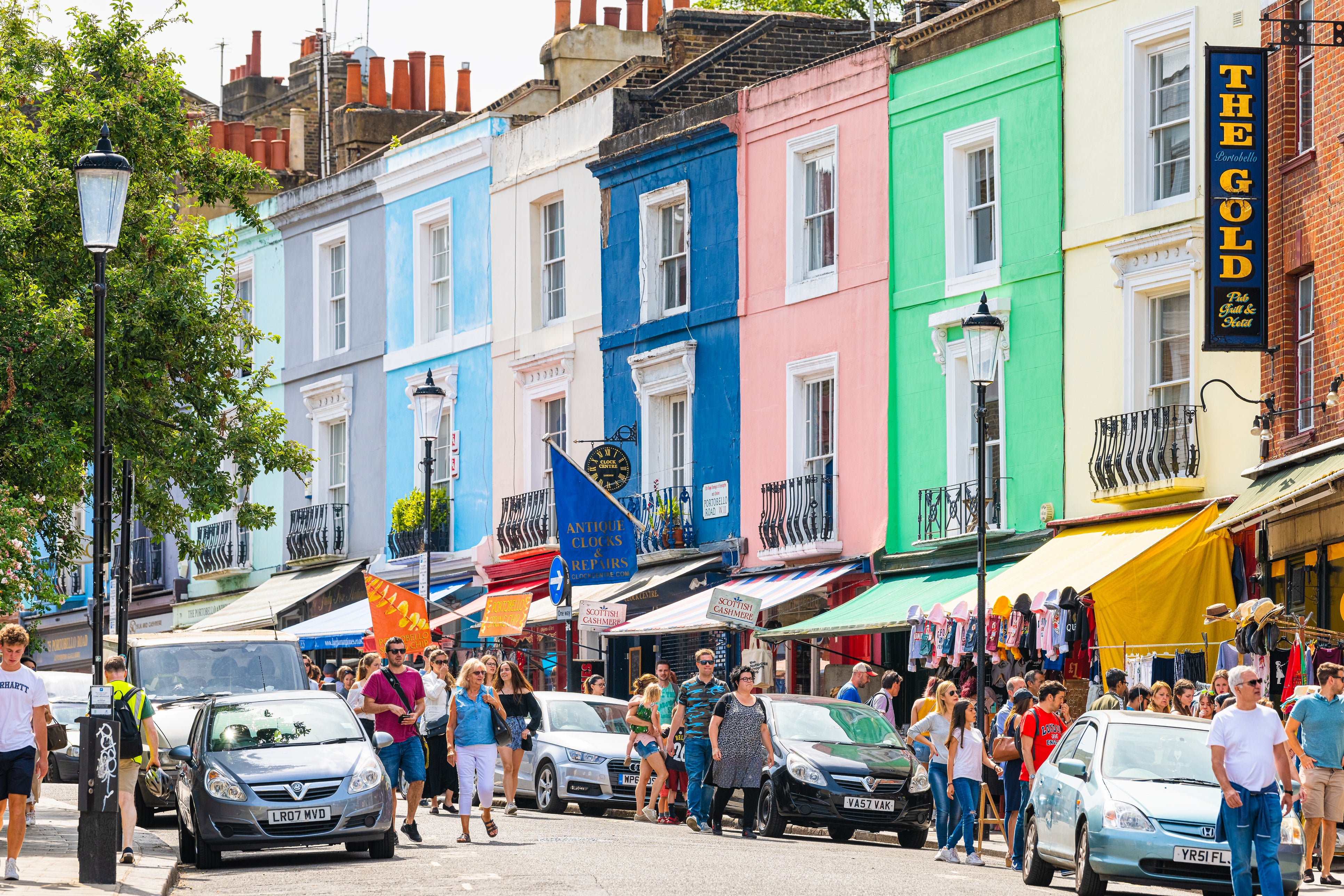 The colourful architecture of Portobello Road, Notting Hill