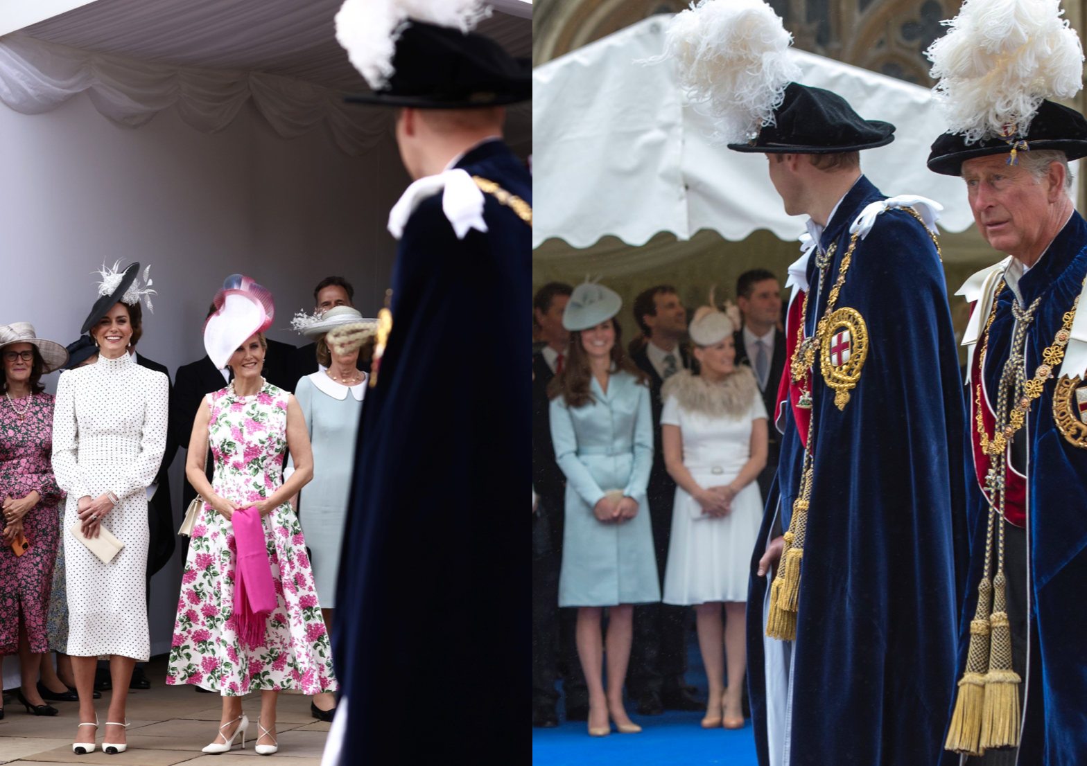 William and Kate at Order of Garter in 2023 and 2014