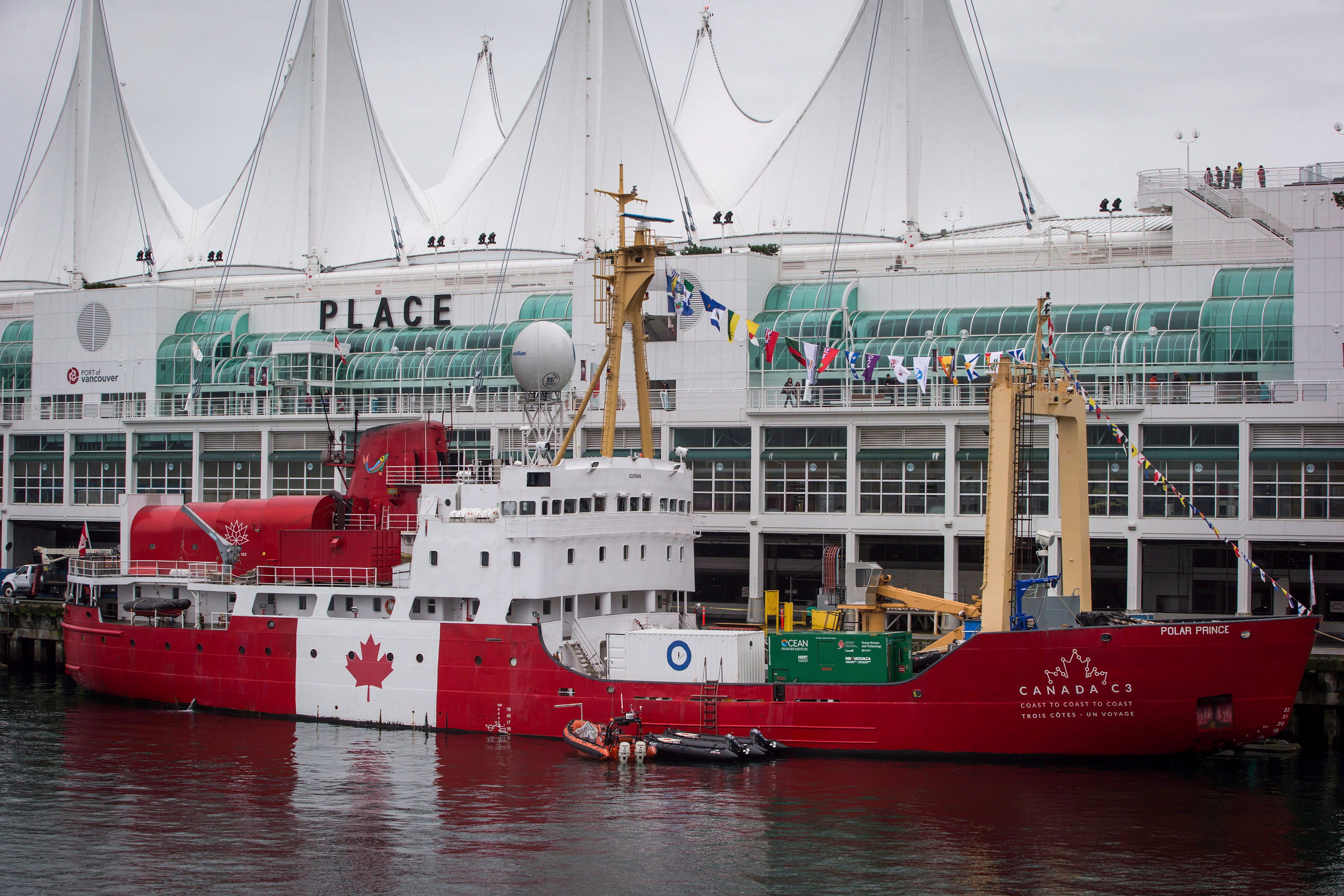 The Polar Prince ship is seen while moored in Vancouver, British Columbia