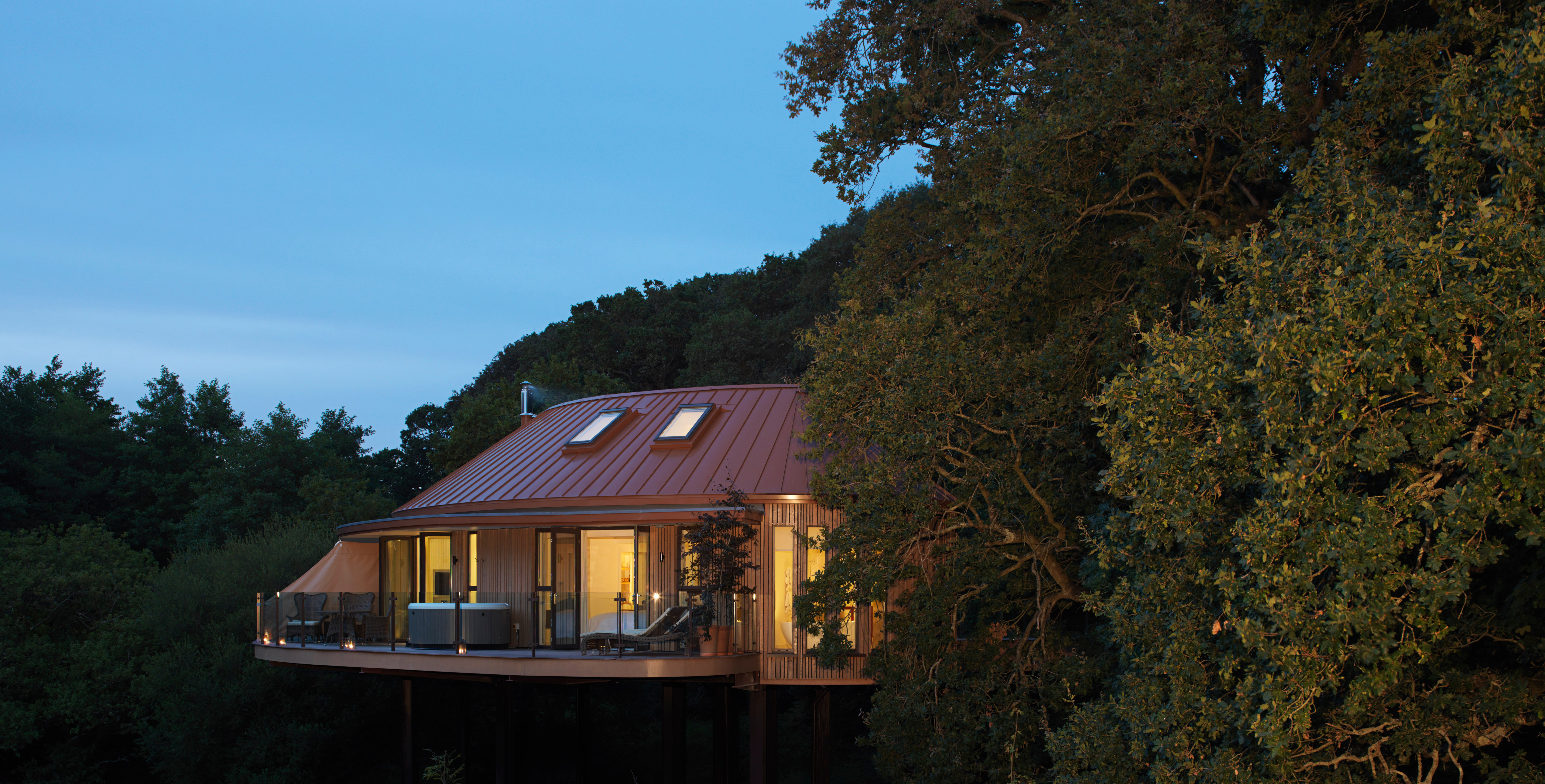 A view of one of the Treehouse Suites at Chewton Glen