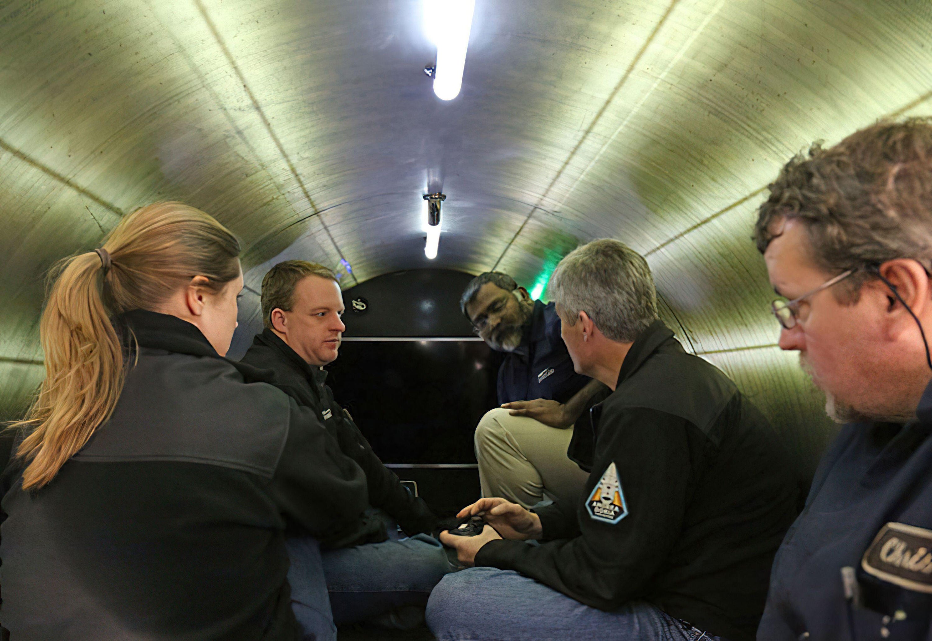 Stock image of inside the Titan submersible