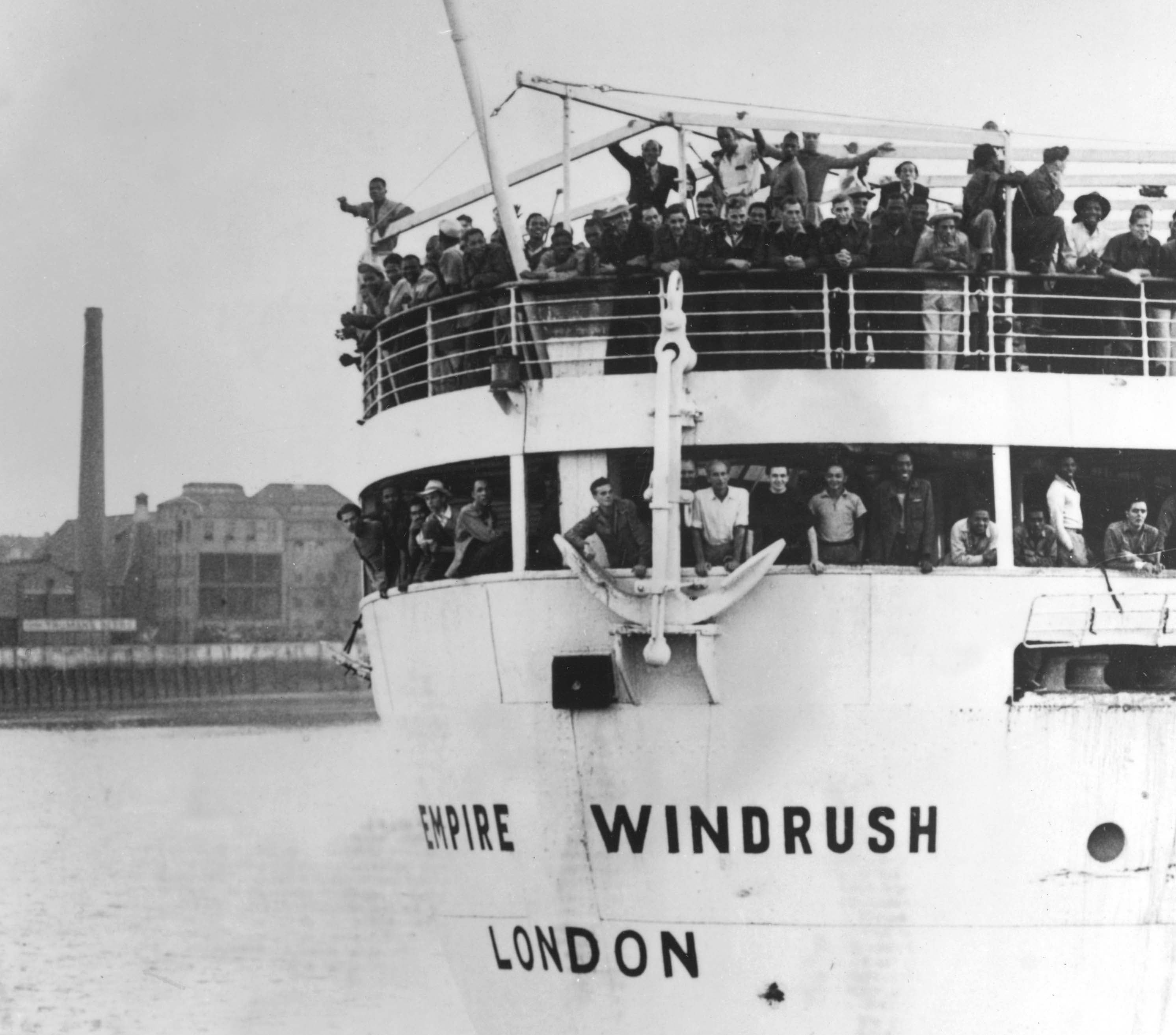 ‘Empire Windrush’ arriving at Tilbury Docks