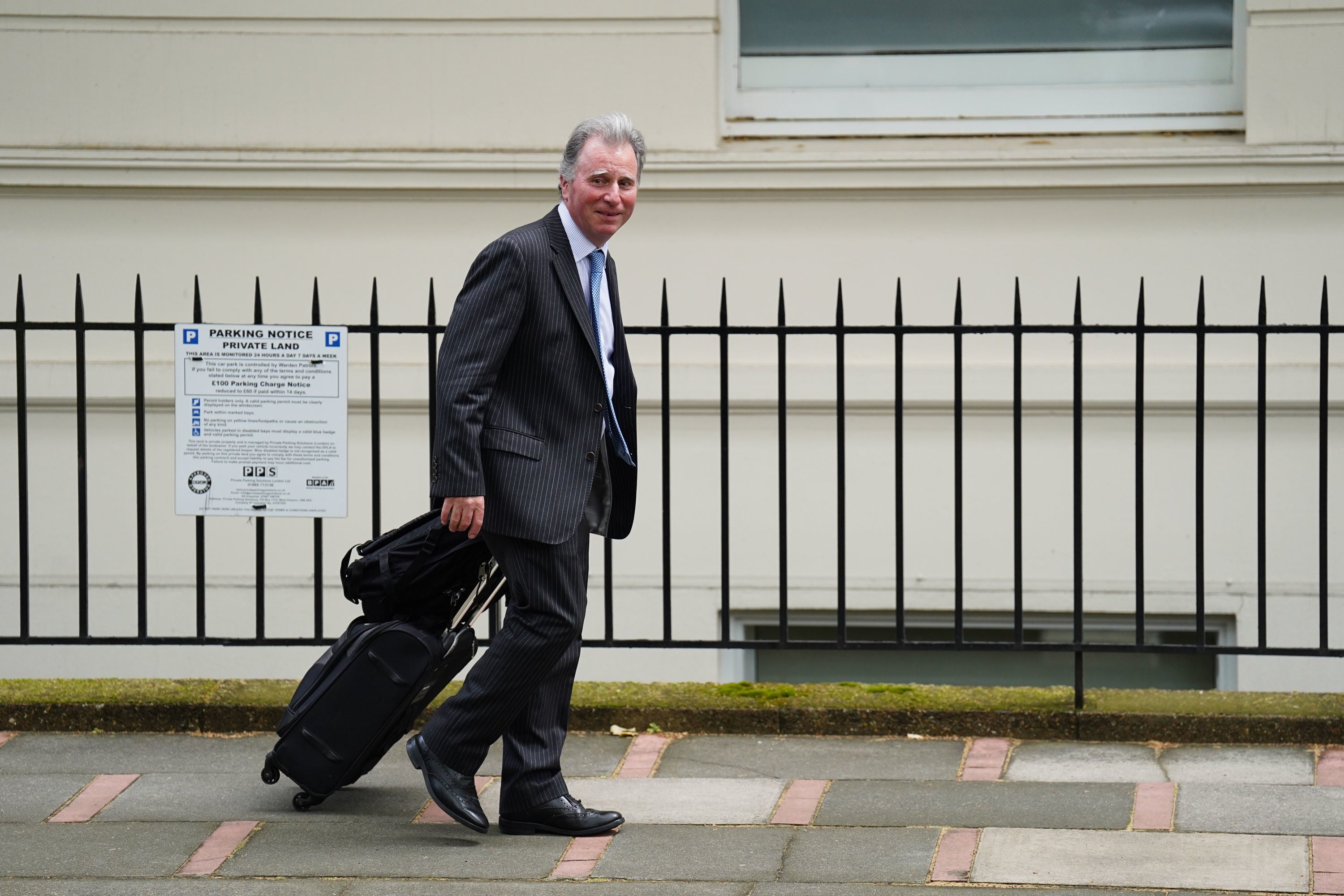 Former chancellor of the Duchy of Lancaster Oliver Letwin leaves after giving evidence to the UK Covid-19 Inquiry