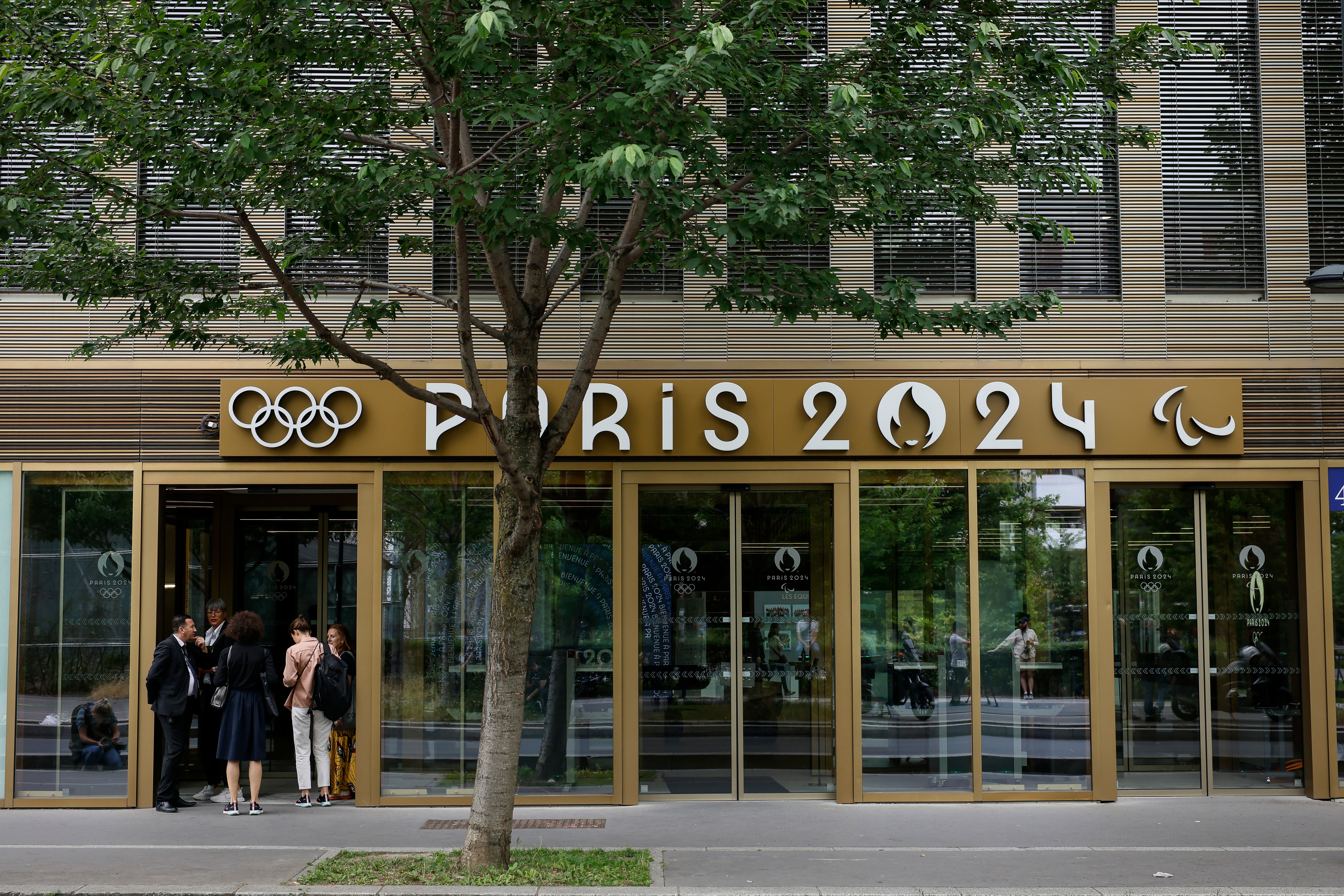 The Paris 2024 organising committee’s headquarters are being searched as part of an investigation into corruption (Thomas Padilla/AP)