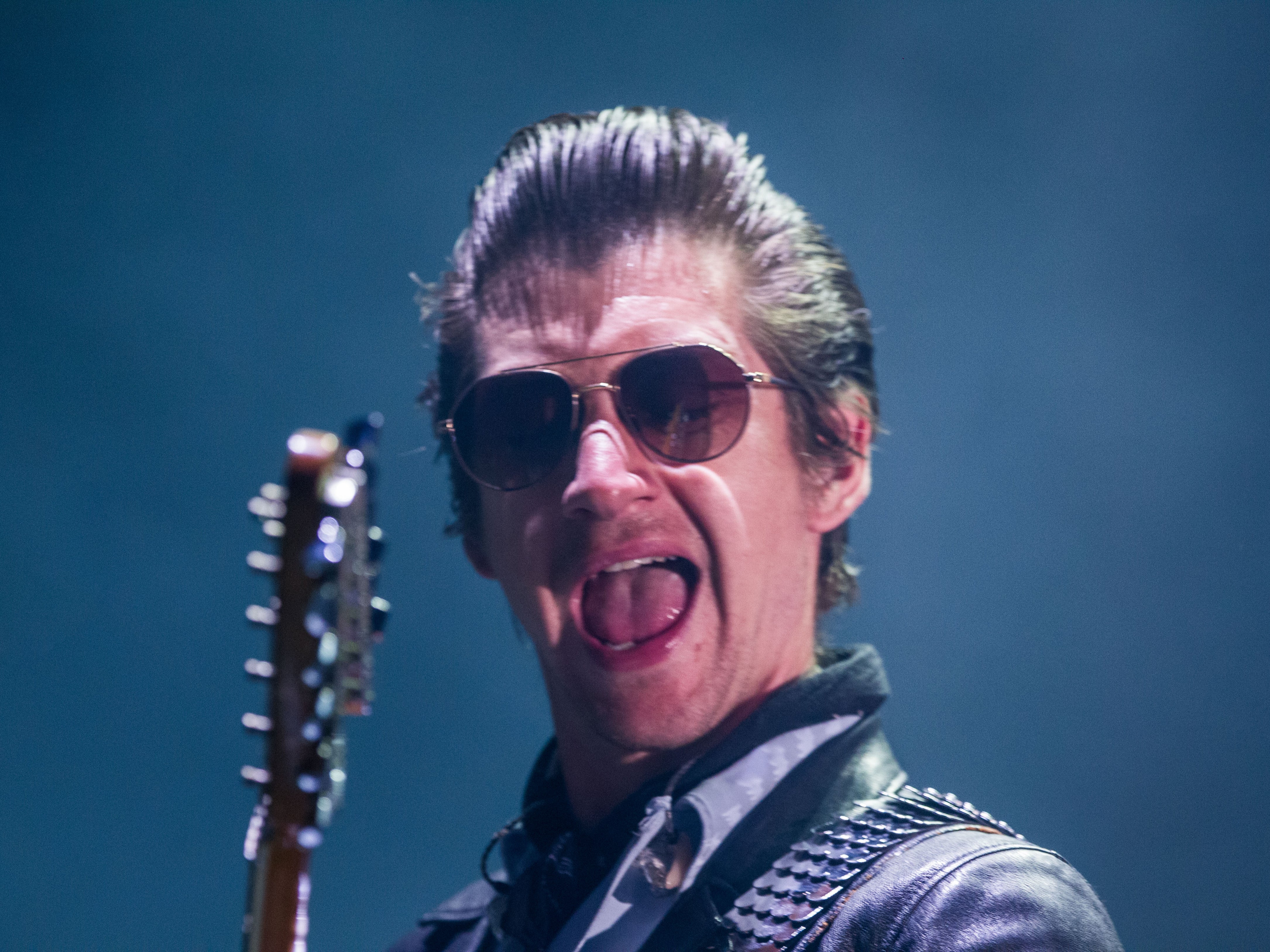 Alex Turner of Arctic Monkeys performs during the second day of Lollapalooza Buenos Aires 2019 at Hipodromo de San Isidro on March 30, 2019