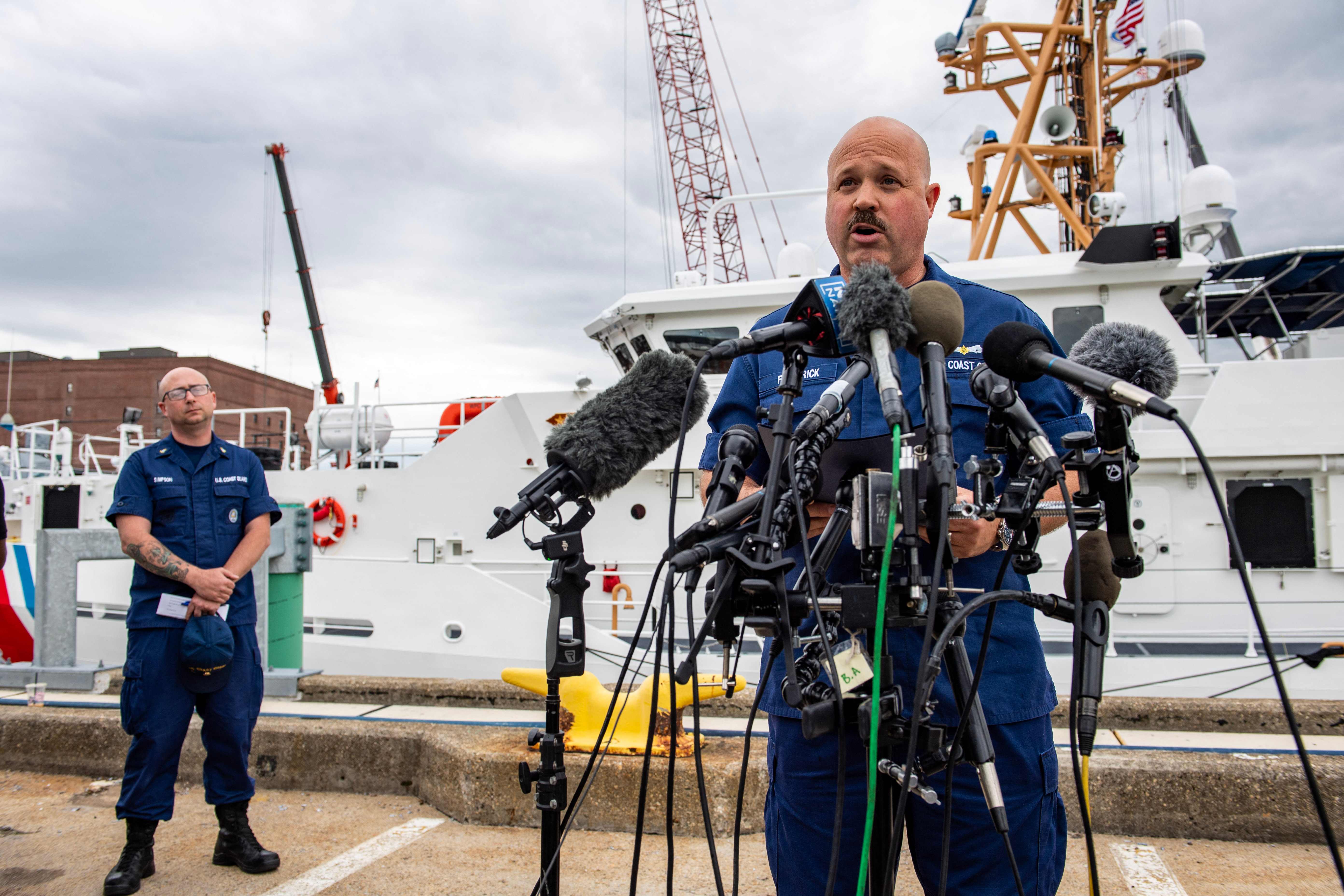 Jamie Frederick says the US Coast Guard believes there is only enough oxygen to last until around 10am on Thursday