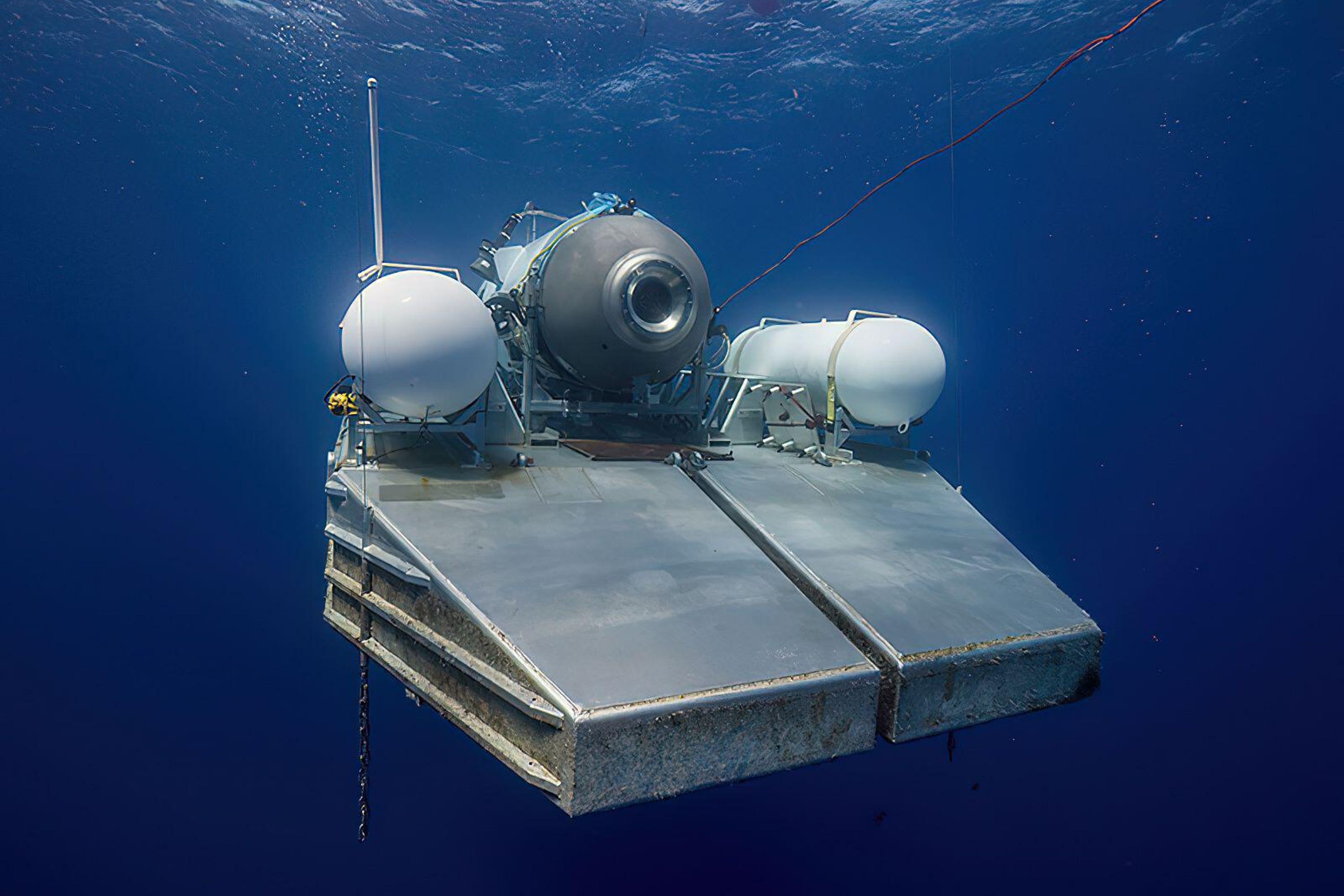 Undated handout photo issued by American Photo Archive of the OceanGate Expeditions submersible vessel named Titan used to visit the wreckage site of the Titanic (American Photo Archive/Alamy/PA)