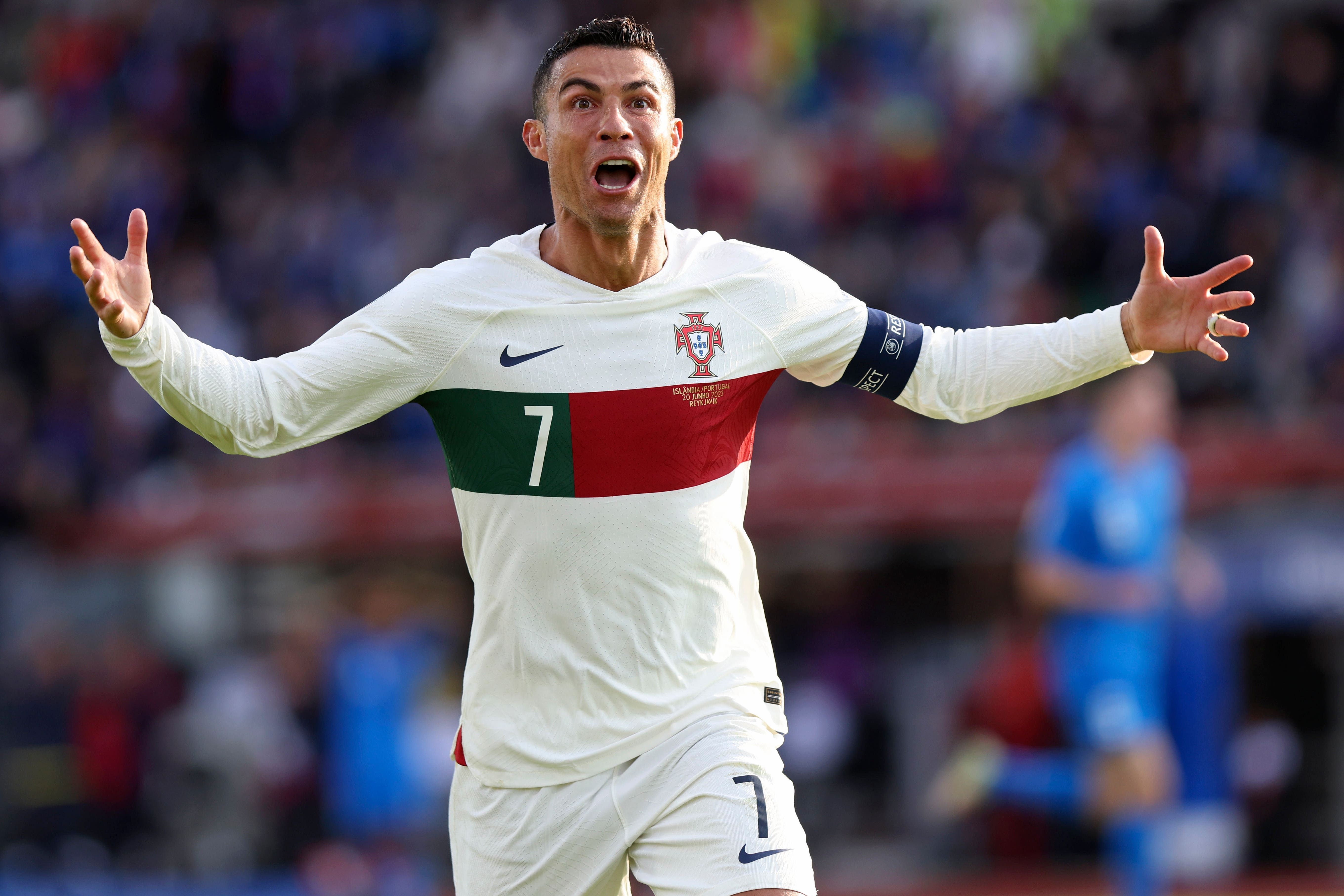 Cristiano Ronaldo scored a late winner against Iceland (Arni Torfason/AP)