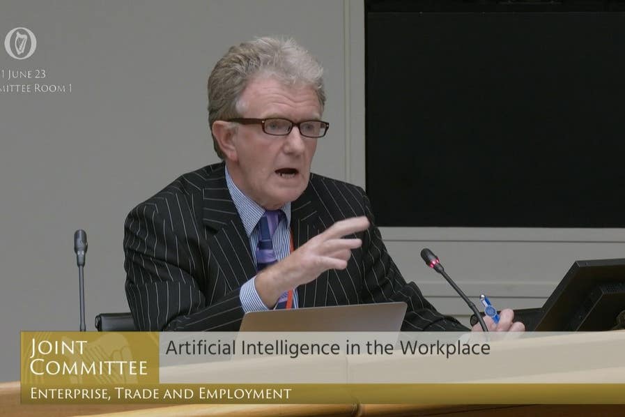 Artificial intelligence is developing at a faster pace than laws can be drafted in response, Professor Gregory O’Hare warned in an appearance before the Oireachtas Enterprise Committee (PA)