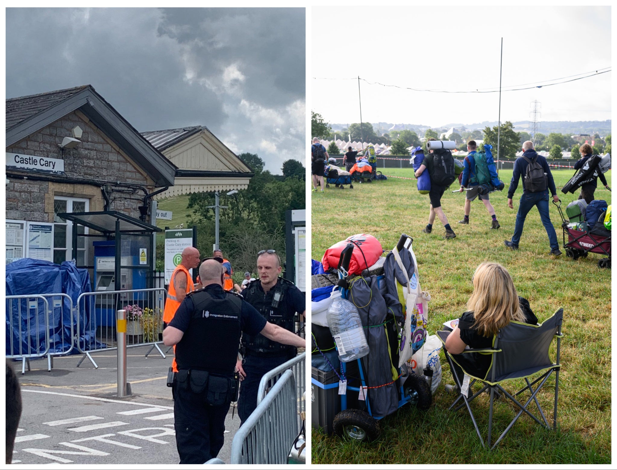 Glastonbury 2023 – live: Immigration enforcement officers spotted near festival site at Castle Cary station
