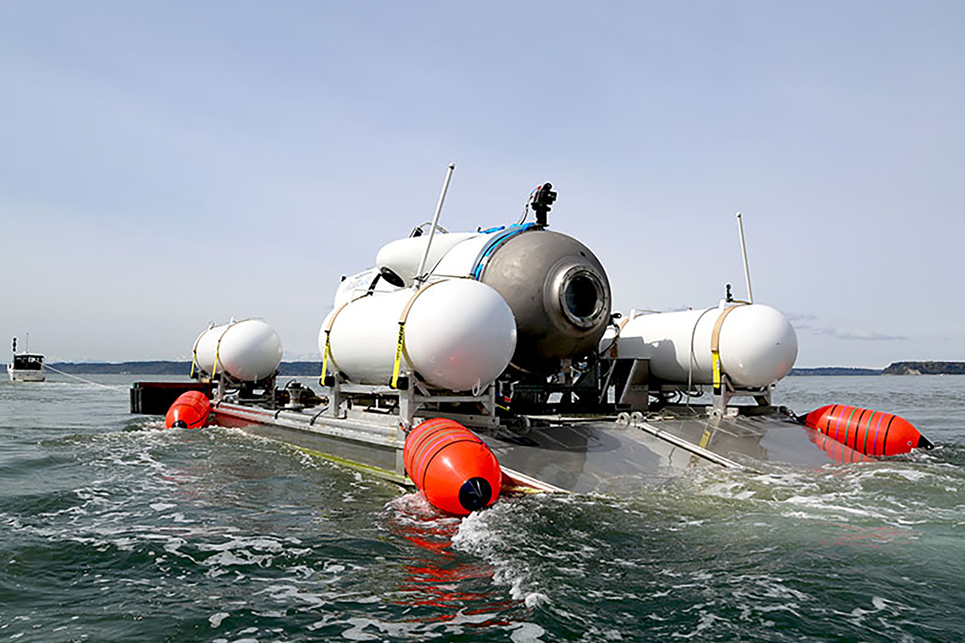 The deep-sea vessel went missing on Sunday and is estimated to have just 20 hours of oxygen left onboard (OceanGate Expeditions/PA)