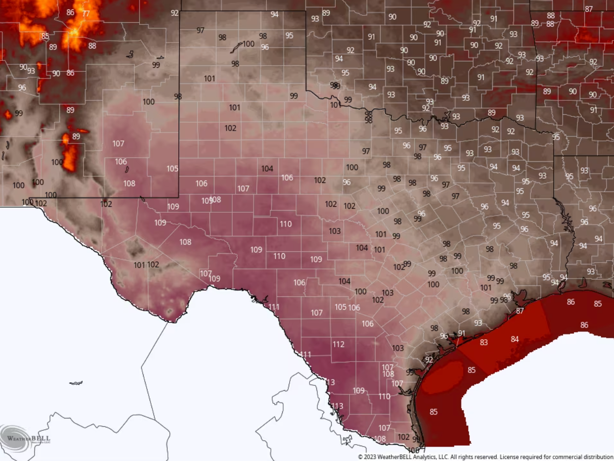 Brutal heat bedded in across Texas on Wednesday after days of extreme temperatures