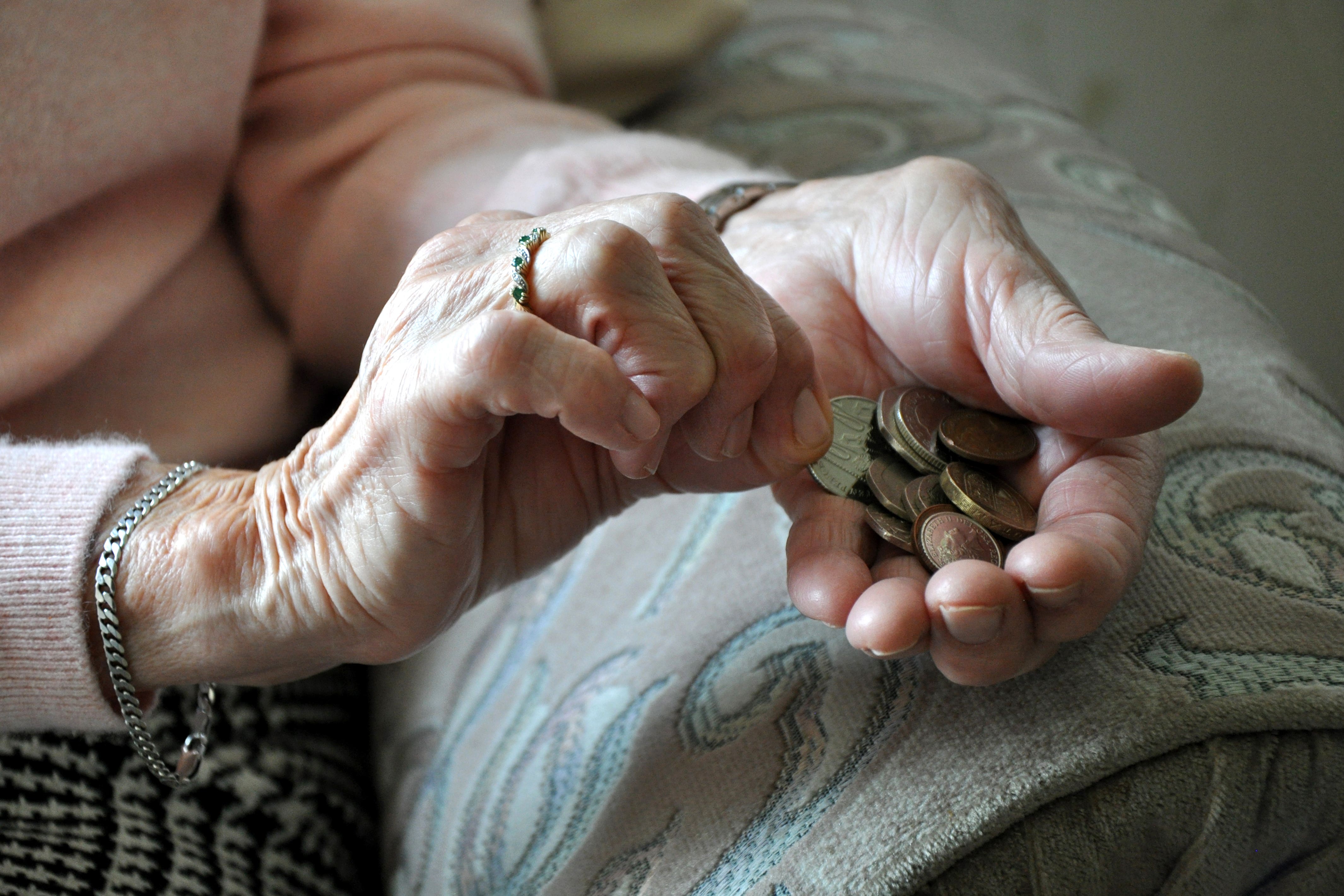 Many elderly people are struggling financially, a survey suggests (PA)