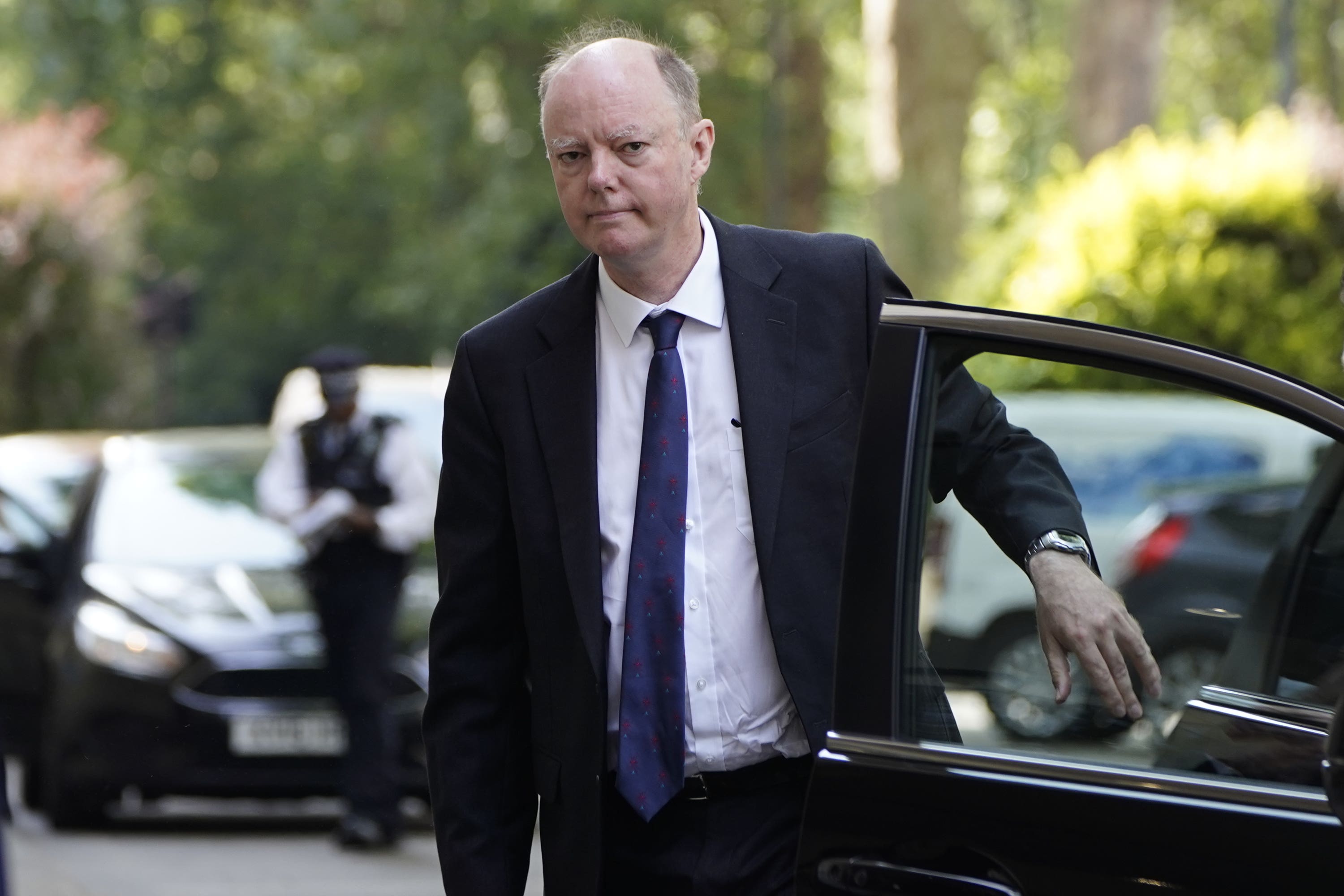 Sir Chris Whitty arrives to give evidence to the UK Covid-19 Inquiry in central London (PA)