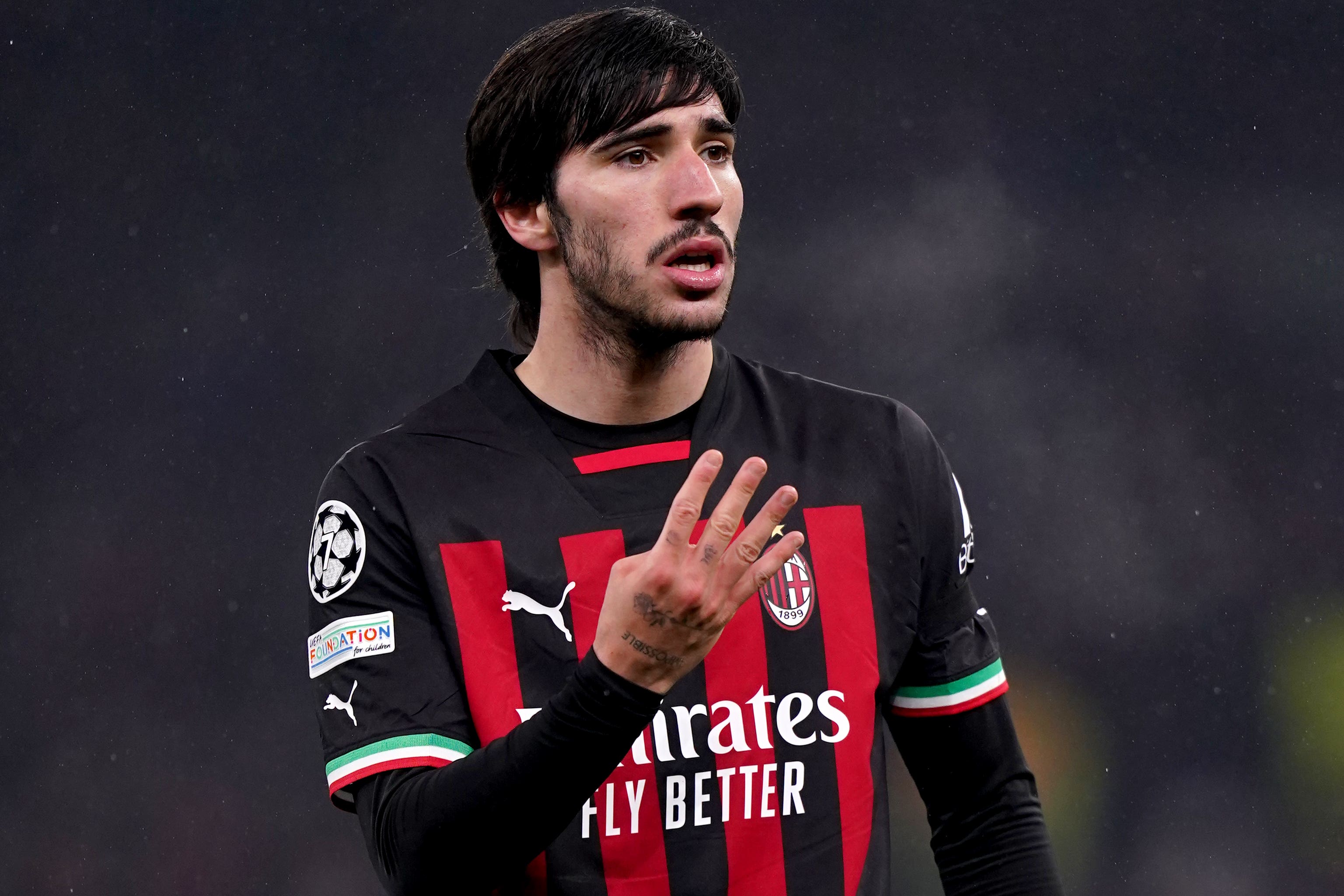 Newcastle hope to seal a deal to bring AC Milan’s Sandro Tonali to the Premier League (John Walton/PA)