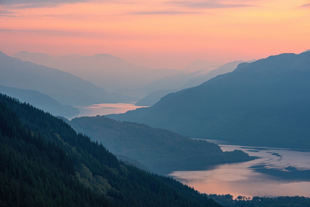 Part of the A82 runs alongside Loch Lomond